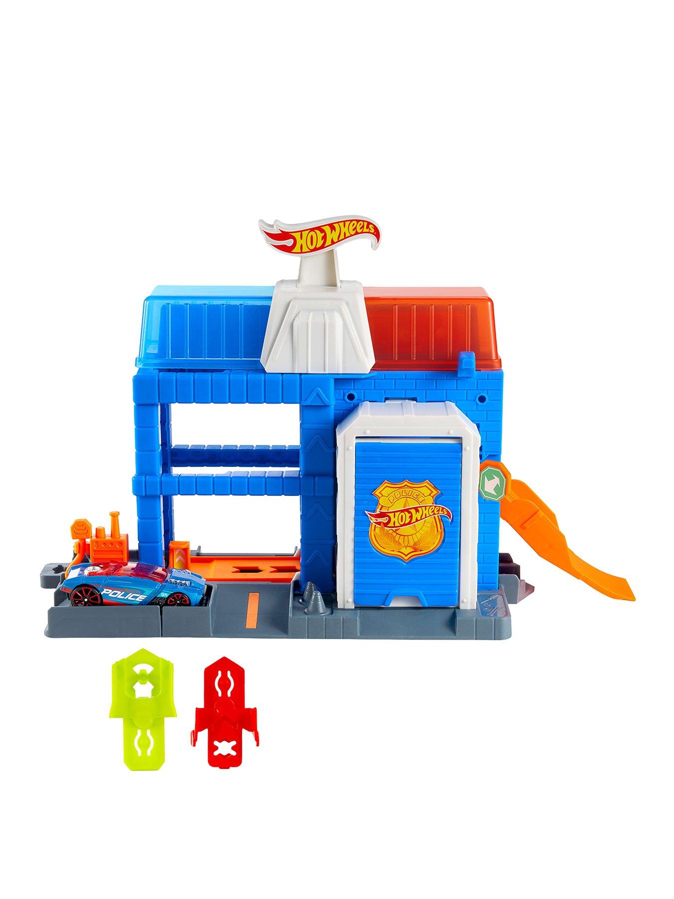 Image 1 of 5 of Hot Wheels City Downtown Police Tower Playset &amp; 1:64 Scale Die-Cast Police Toy Car