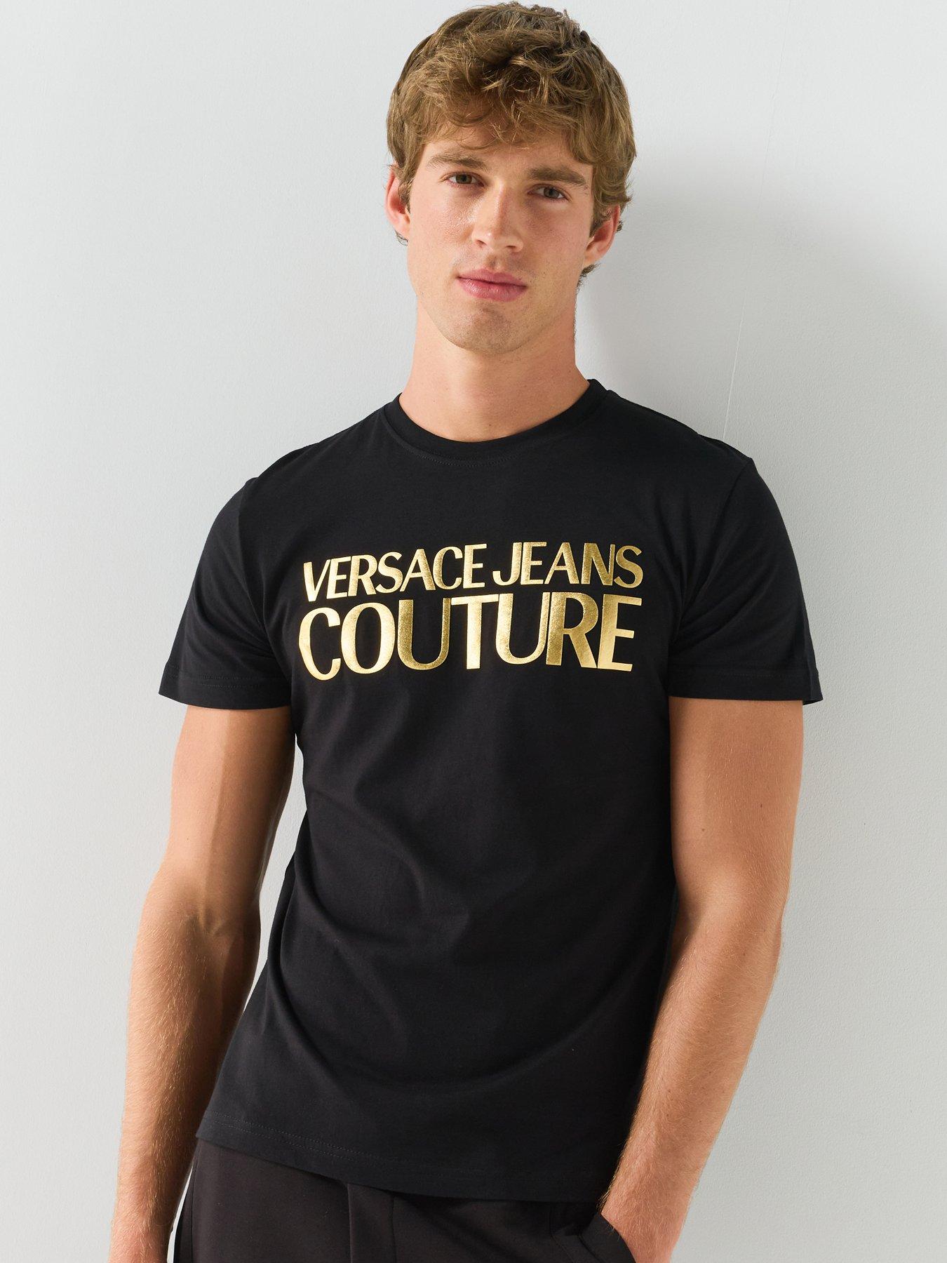 Versace Jeans Couture Versace Jeans Couture Foil Logo Slim Fit T-shirt - Black