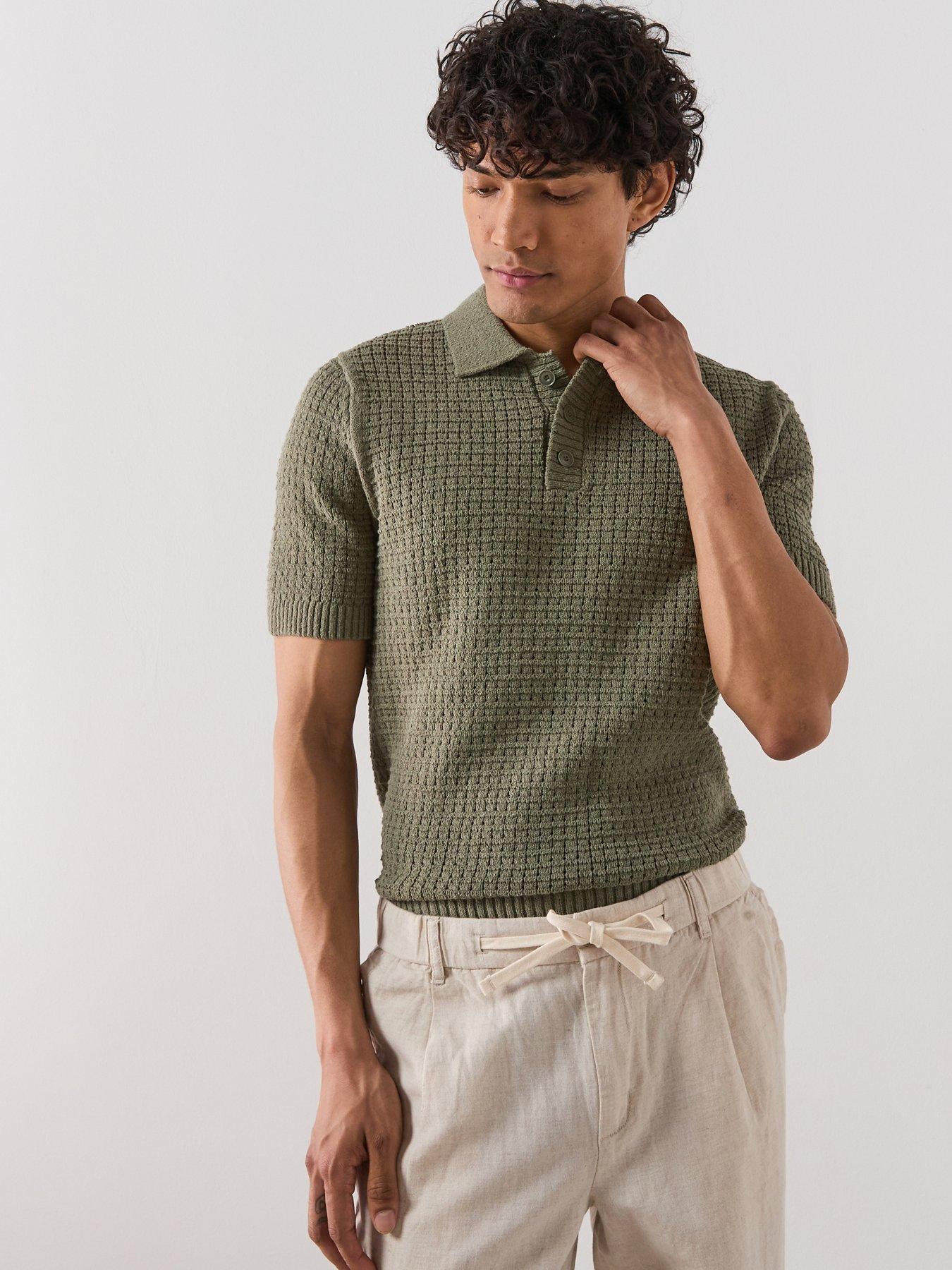 Mango Mango Samos Short Sleeve Knitted Polo Shirt