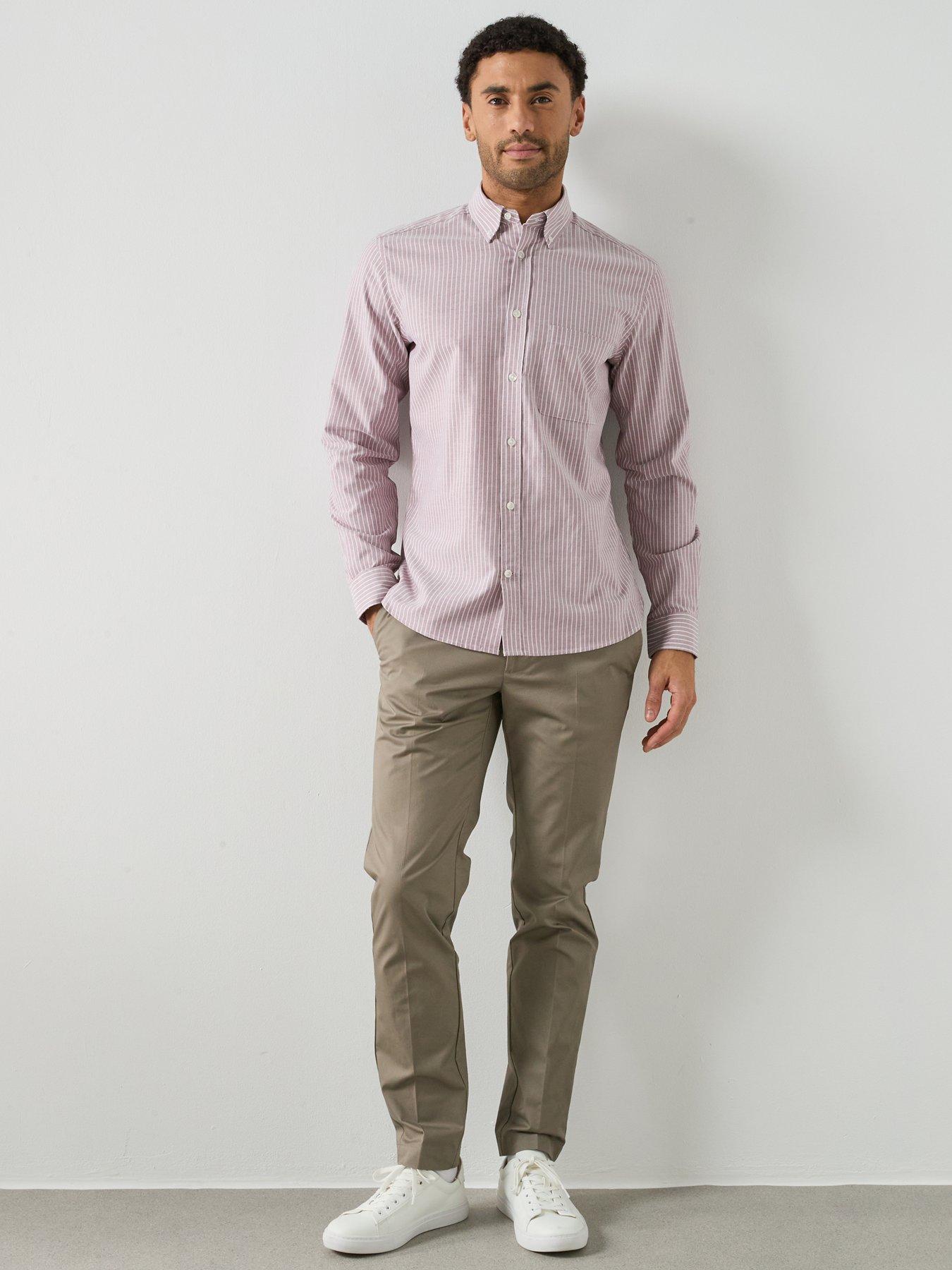 Image 3 of 6 of Mango Striped Shirt - Pink