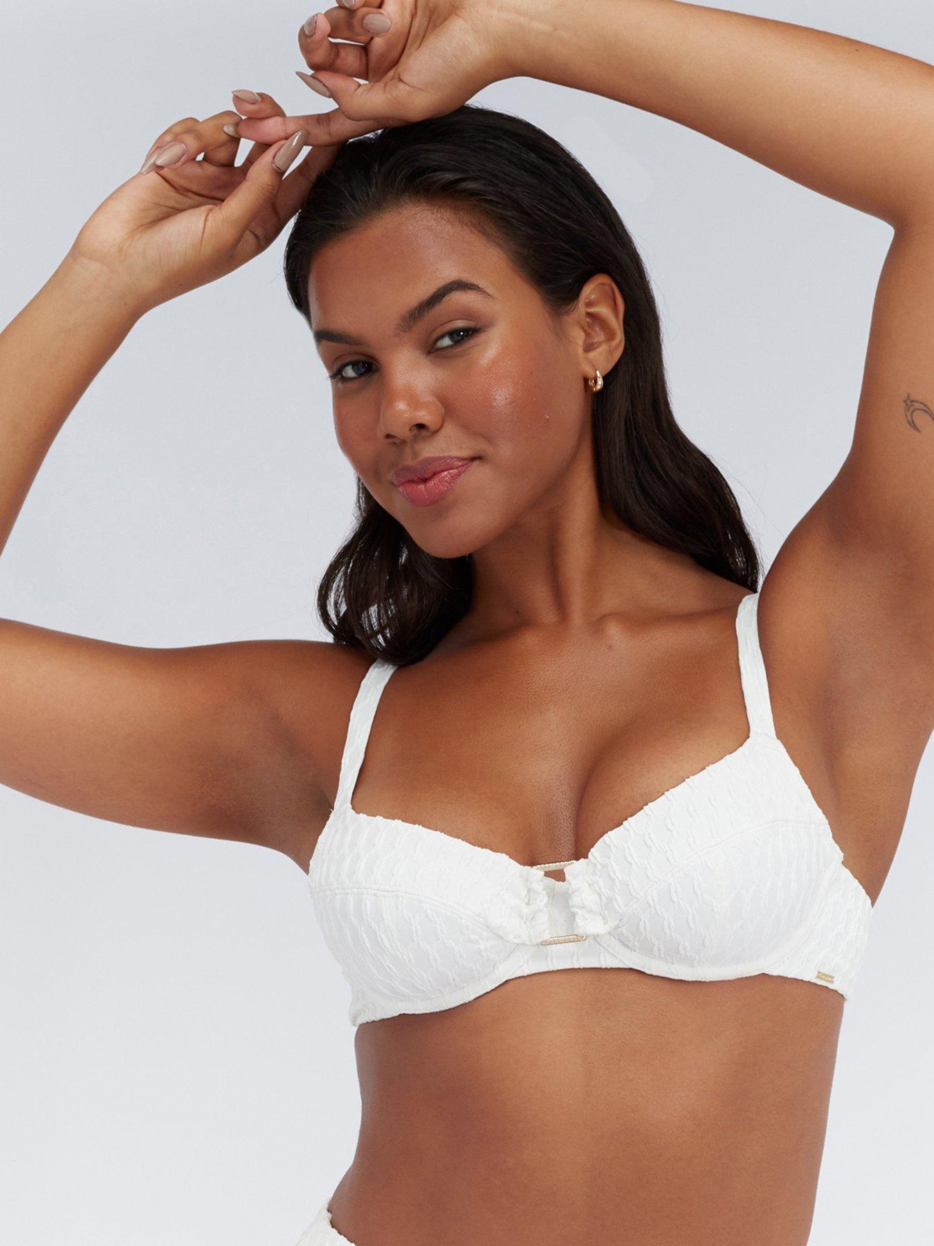  image of boux-avenue-riad-texture-balconette-bikini-ecru