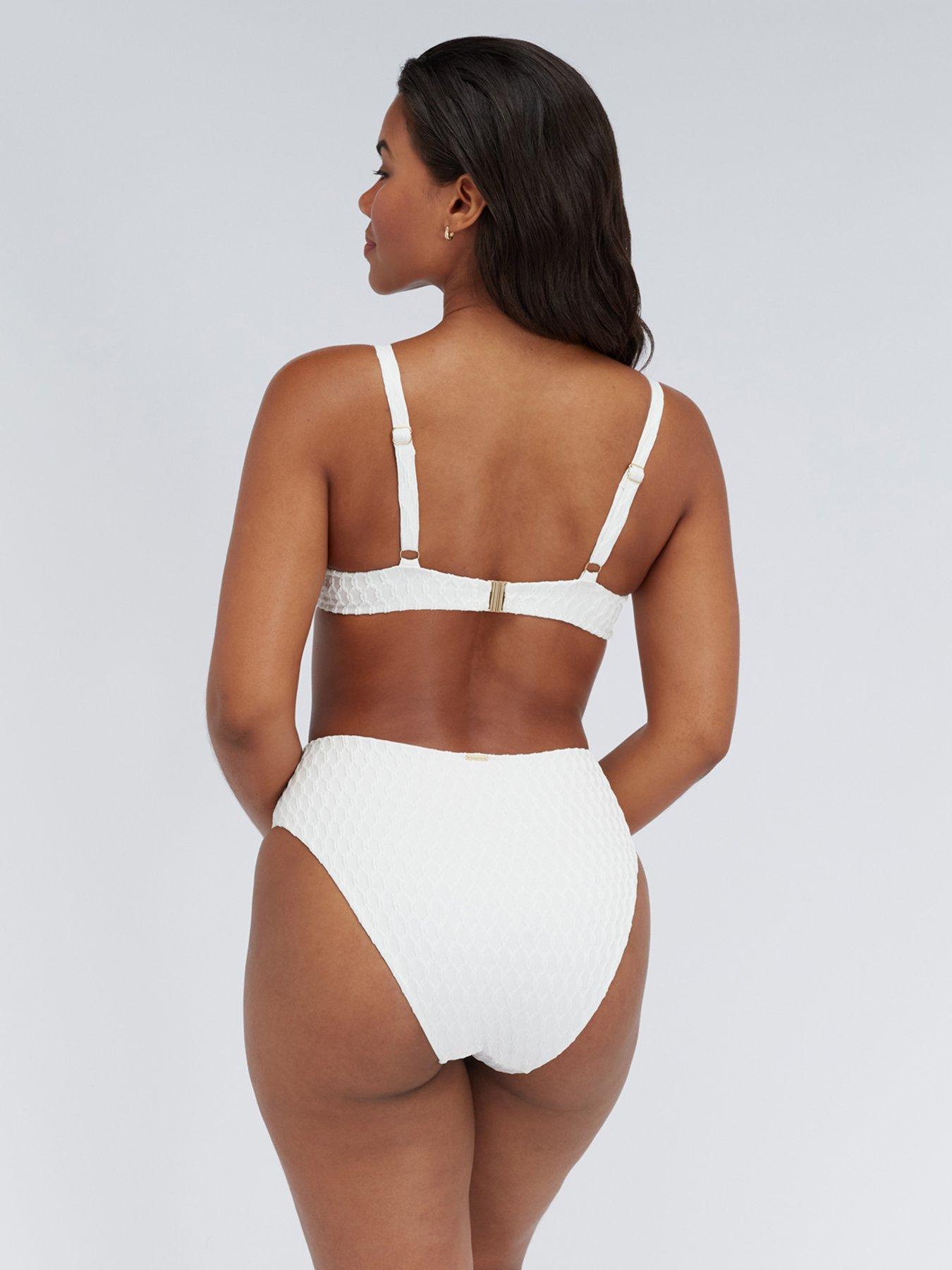 Image 2 of 5 of Boux Avenue Riad Texture High Waist Brief - Ecru
