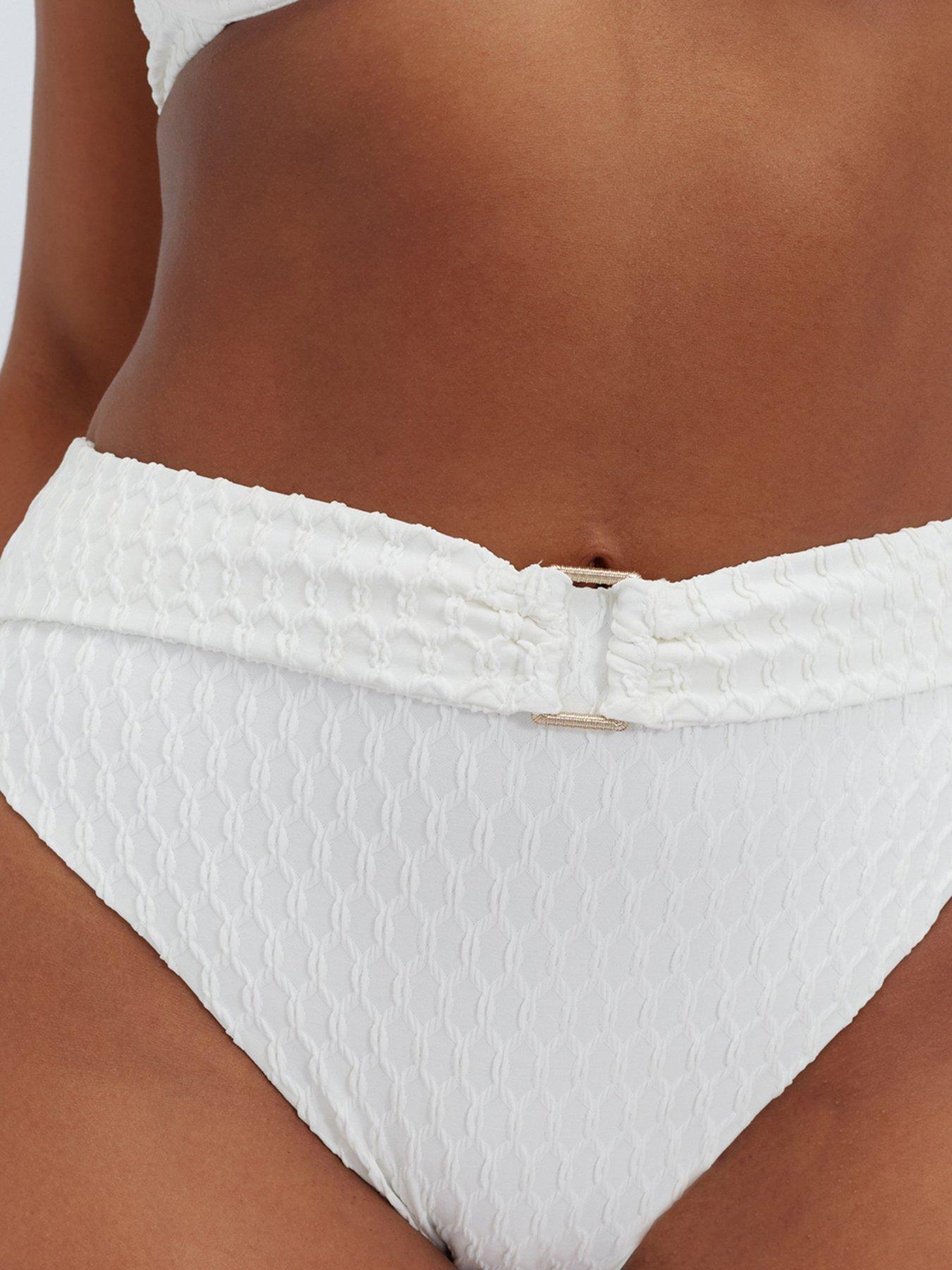 Image 5 of 5 of Boux Avenue Riad Texture High Waist Brief - Ecru