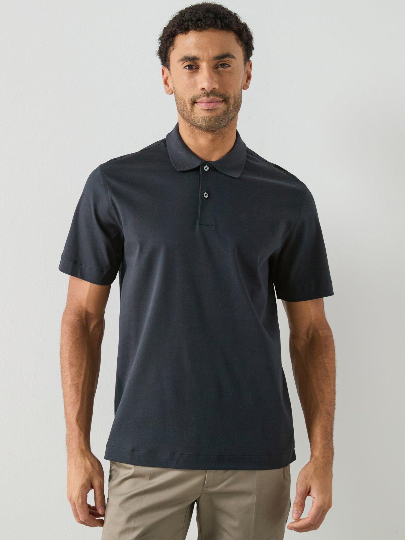 Mango Short Sleeve Polo Shirt - Navy
