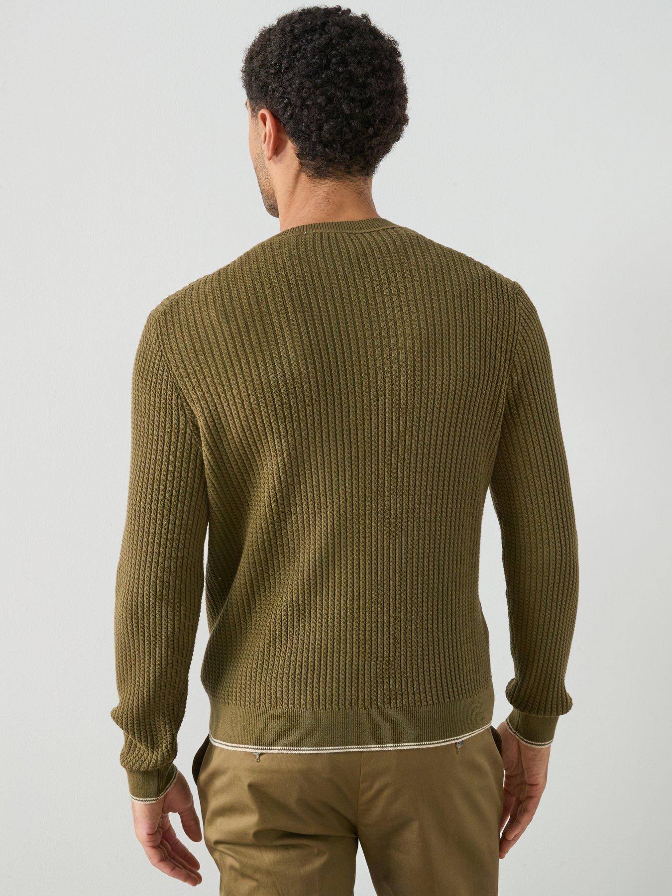 stillFront image of mango-warrior-knitted-jumper-khaki