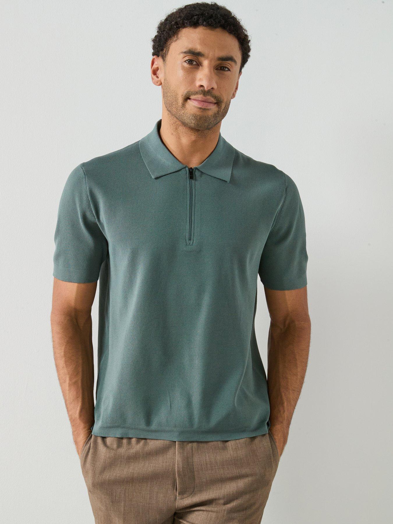 Mango Performance Miller Short Sleeve Polo Shirt - Green