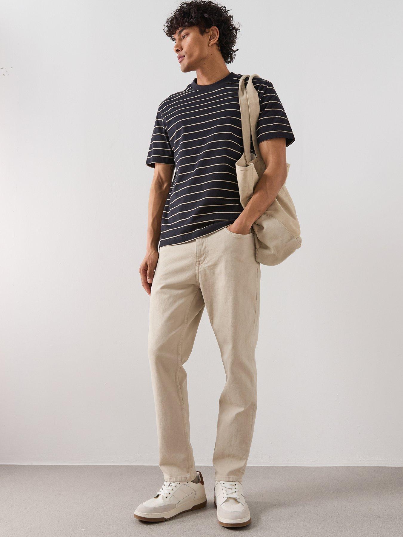  image of mango-bec-straight-fit-jeans-beige