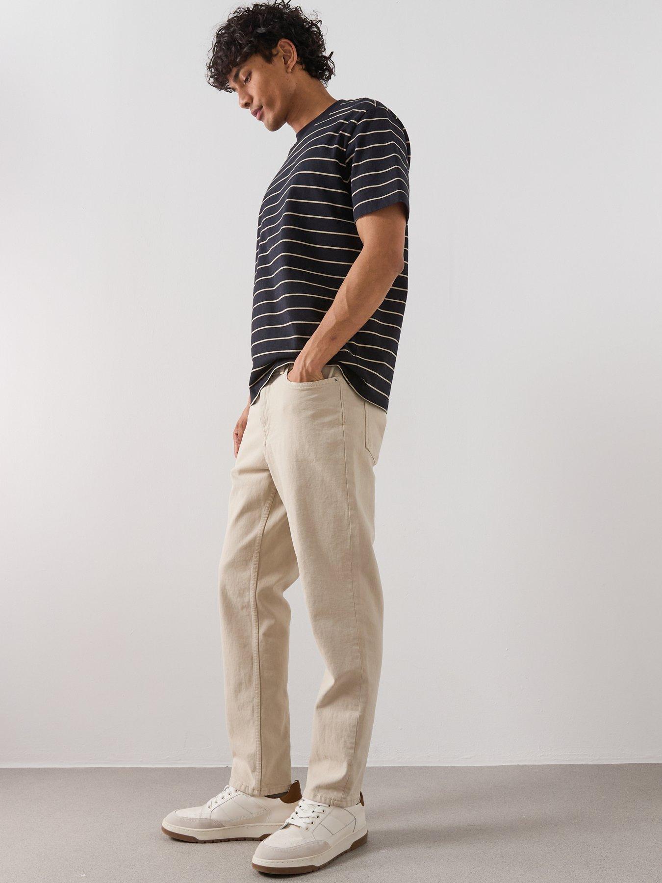  image of mango-bec-straight-fit-jeans-beige