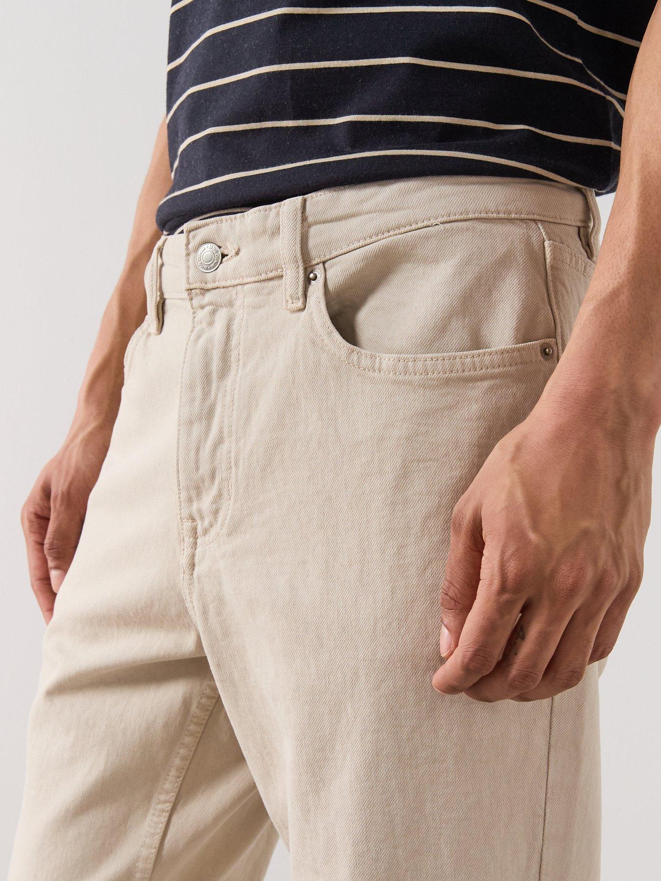  image of mango-bec-straight-fit-jeans-beige