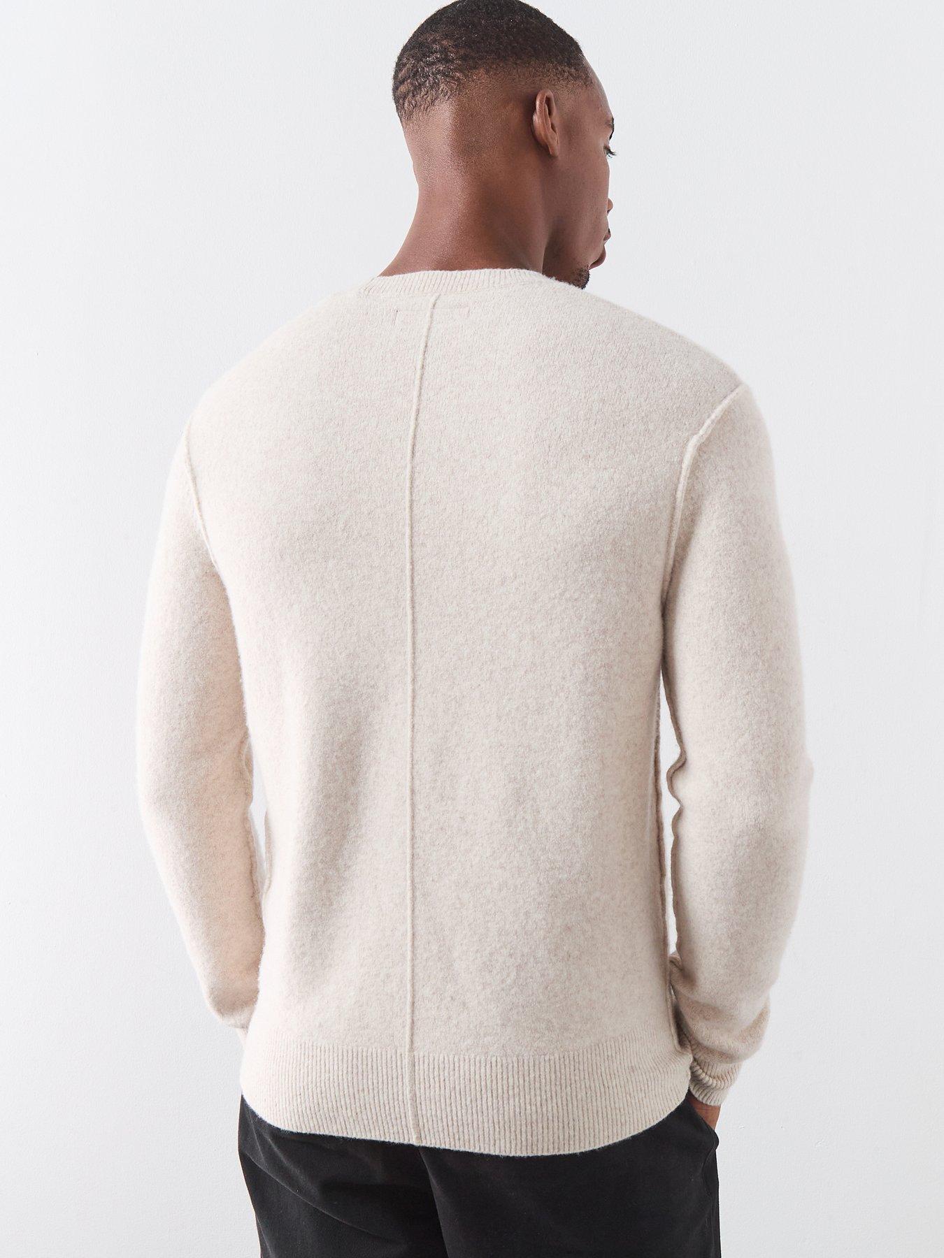 Image 2 of 5 of AllSaints Statten Knitted Jumper - Cloudy White