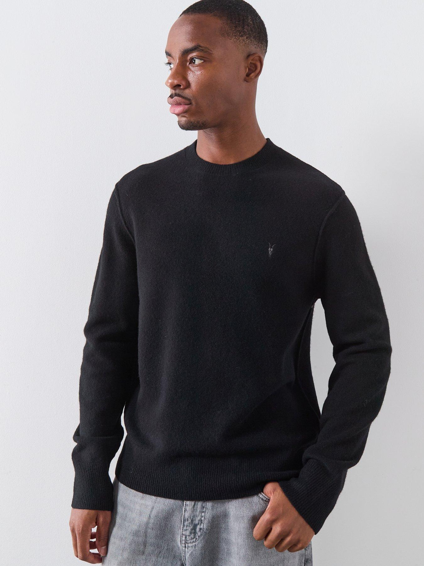 front image of allsaints-statten-knitted-jumper-black