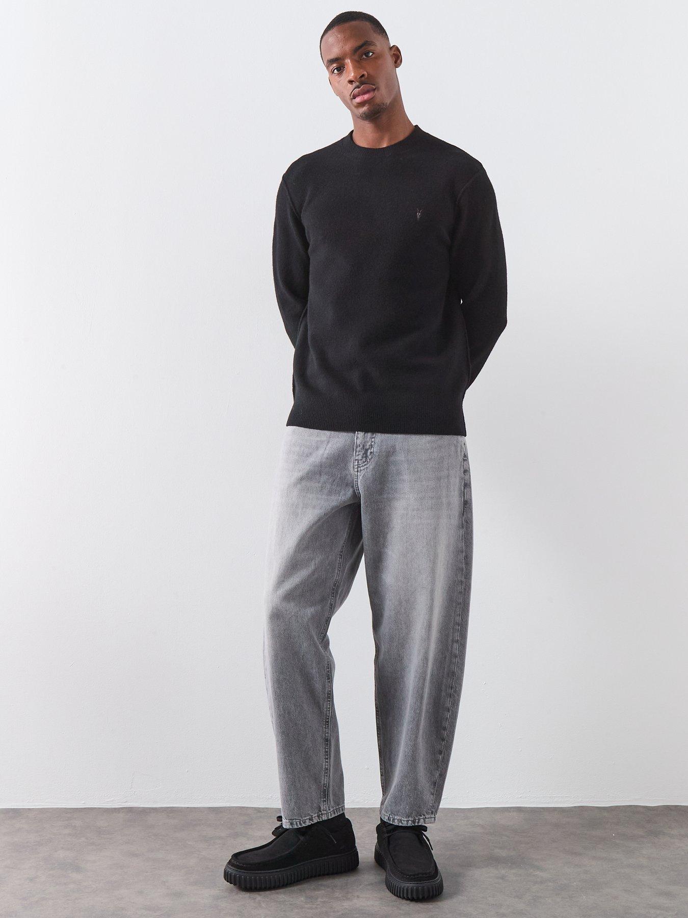  image of allsaints-statten-knitted-jumper-black