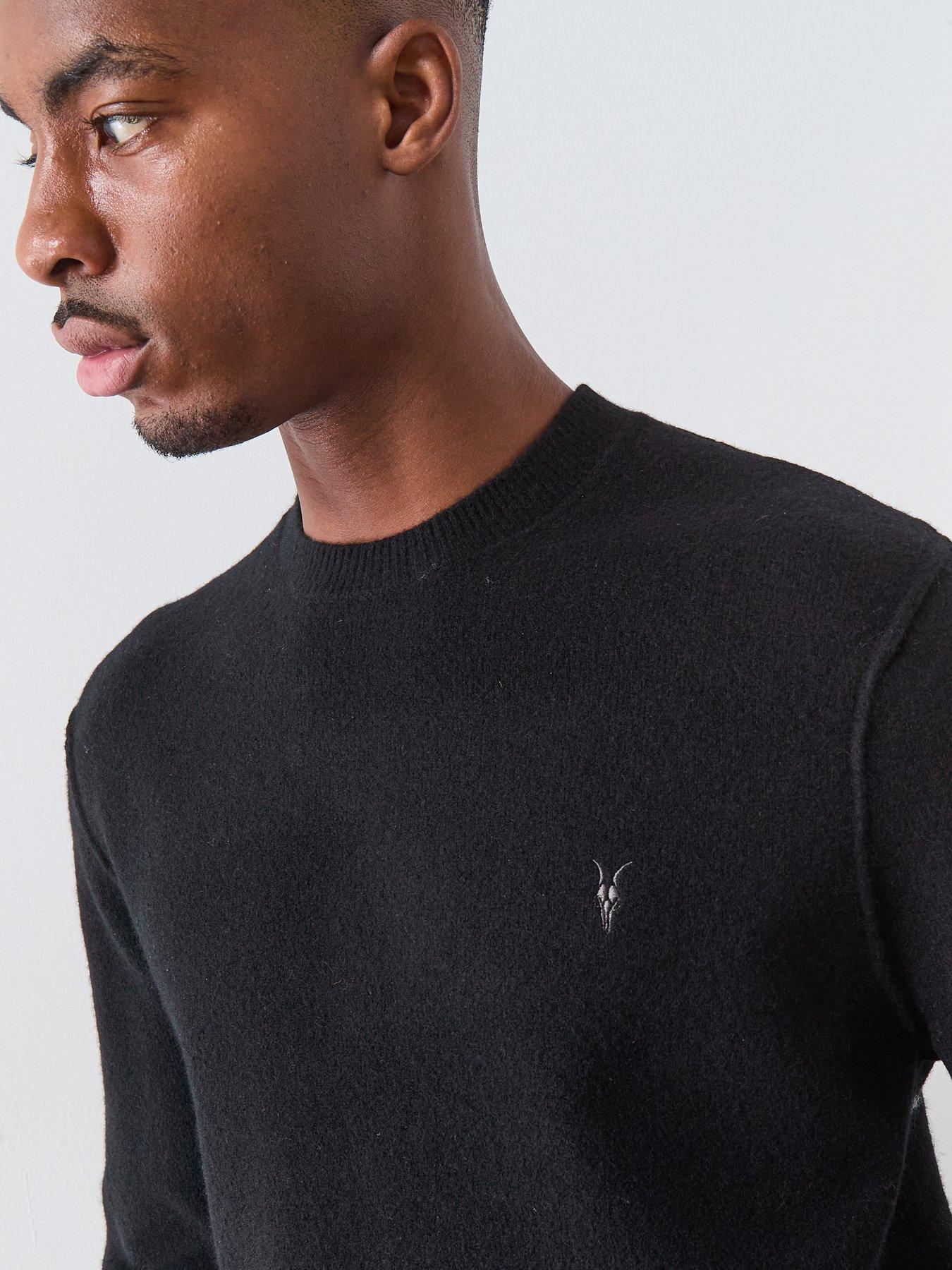  image of allsaints-statten-knitted-jumper-black