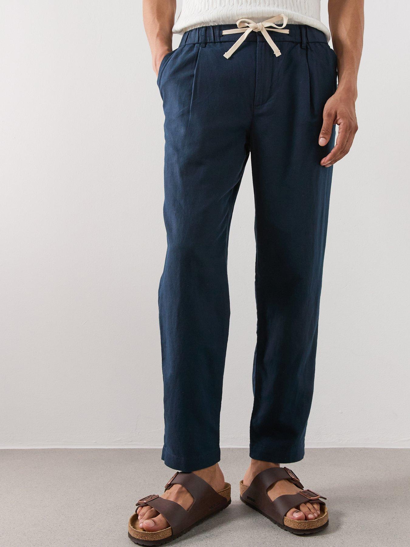 Mango Romelino Trousers - Navy
