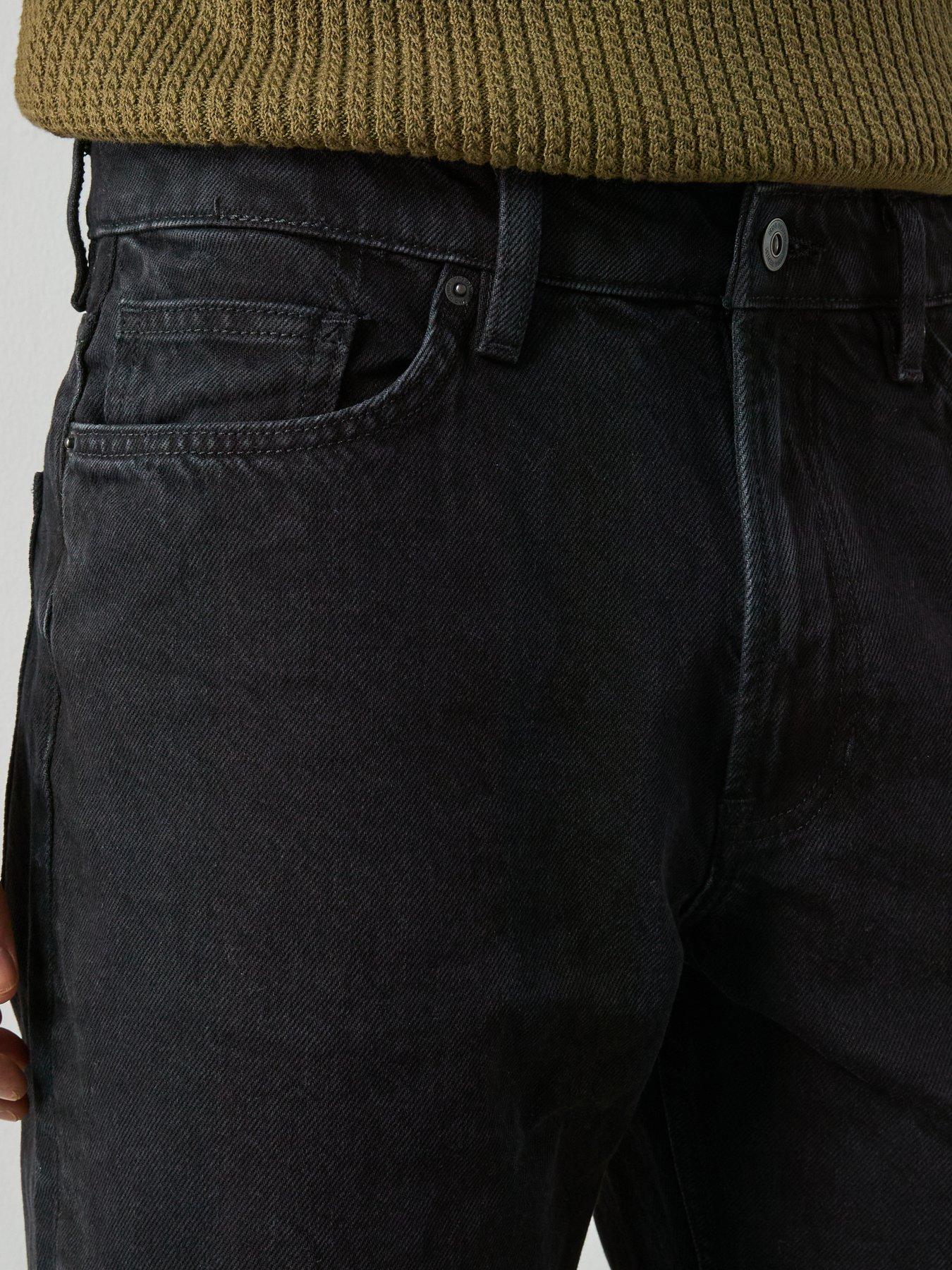  image of mango-sammy-straight-fit-jeans-black