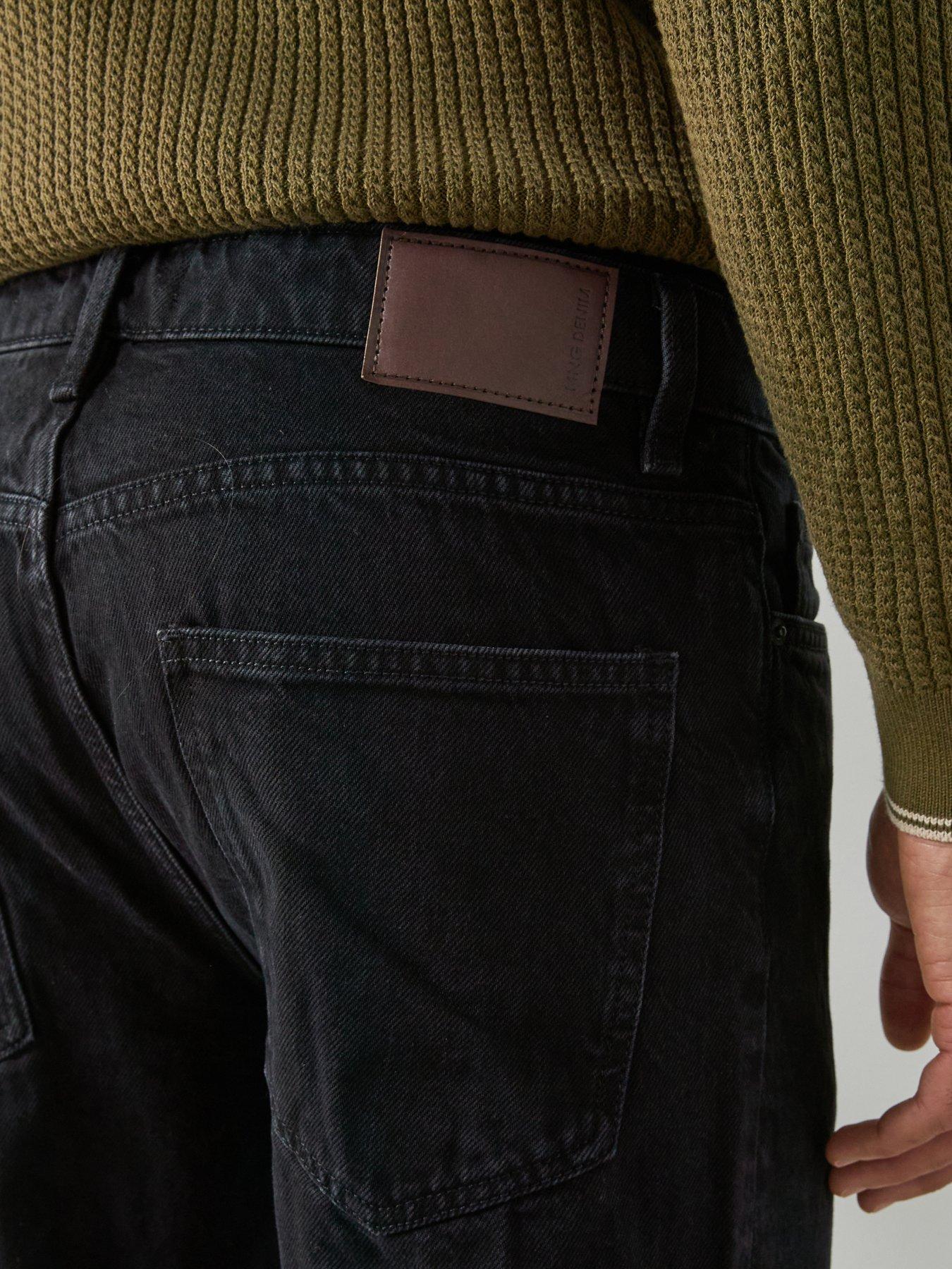  image of mango-sammy-straight-fit-jeans-black