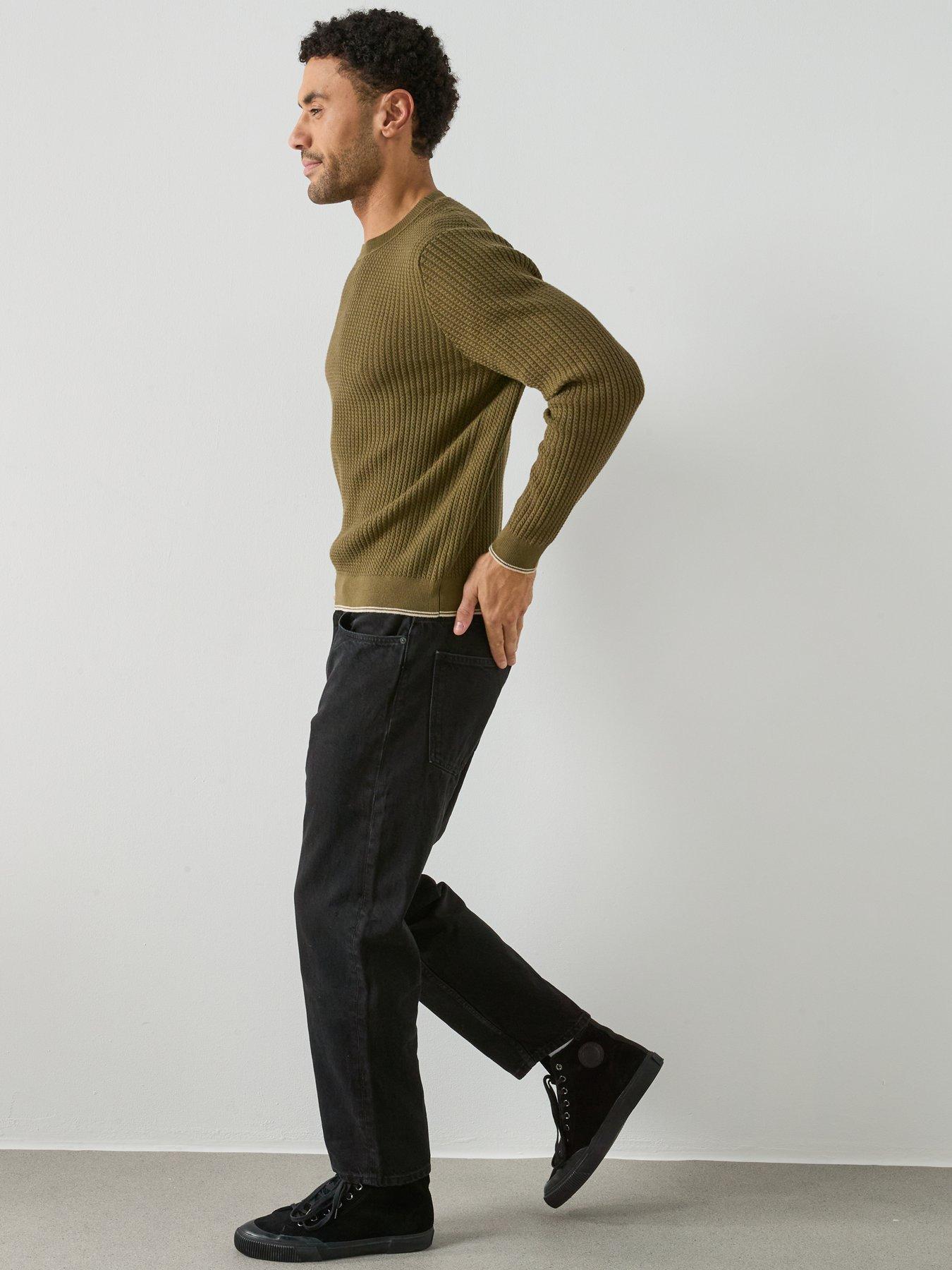  image of mango-sammy-straight-fit-jeans-black