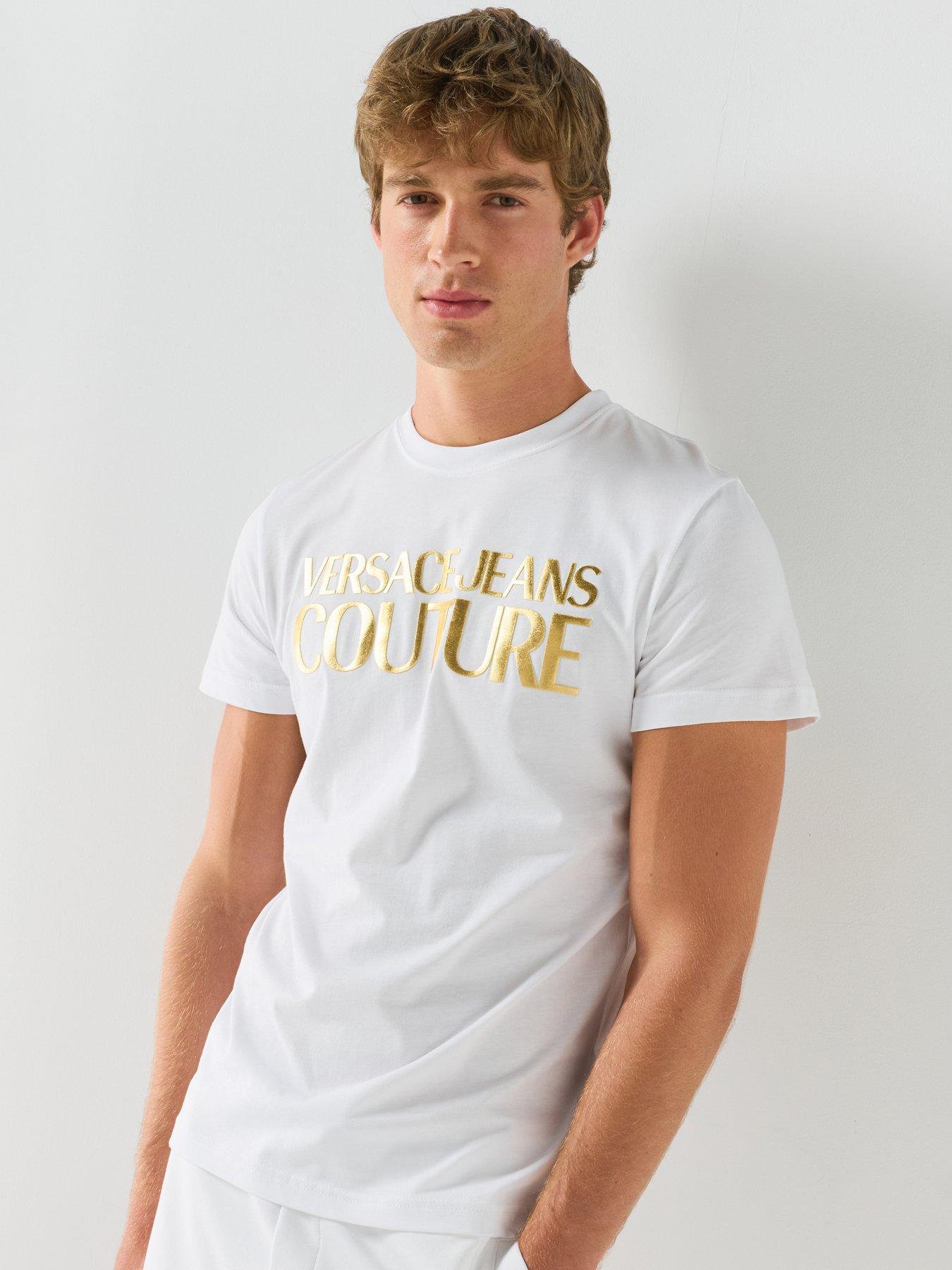 Image 1 of 6 of Versace Jeans Couture Logo T-Shirt - White