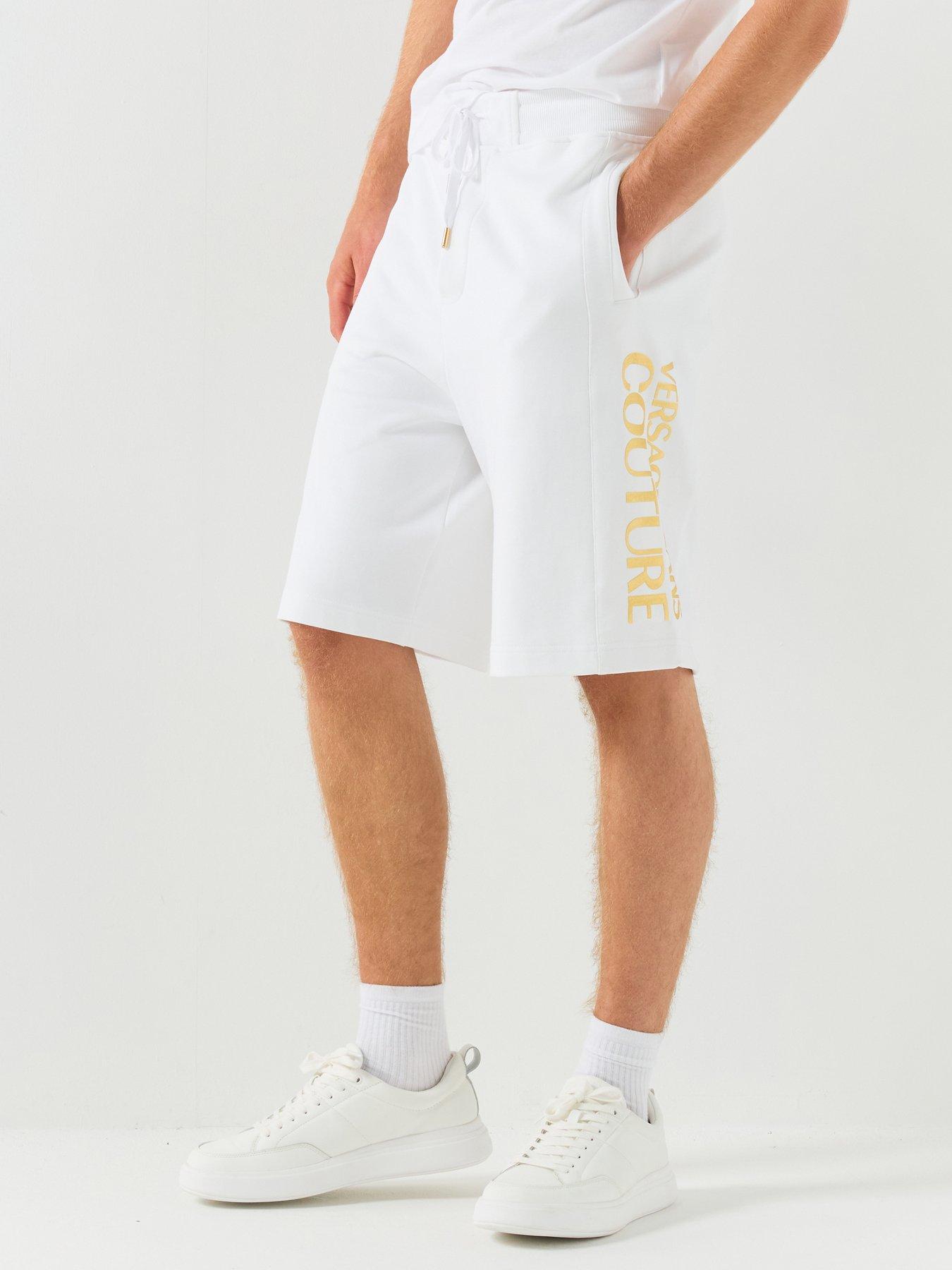 Versace Jeans Couture Versace Jeans Couture Foil Logo Jersey Regular Fit Shorts - White