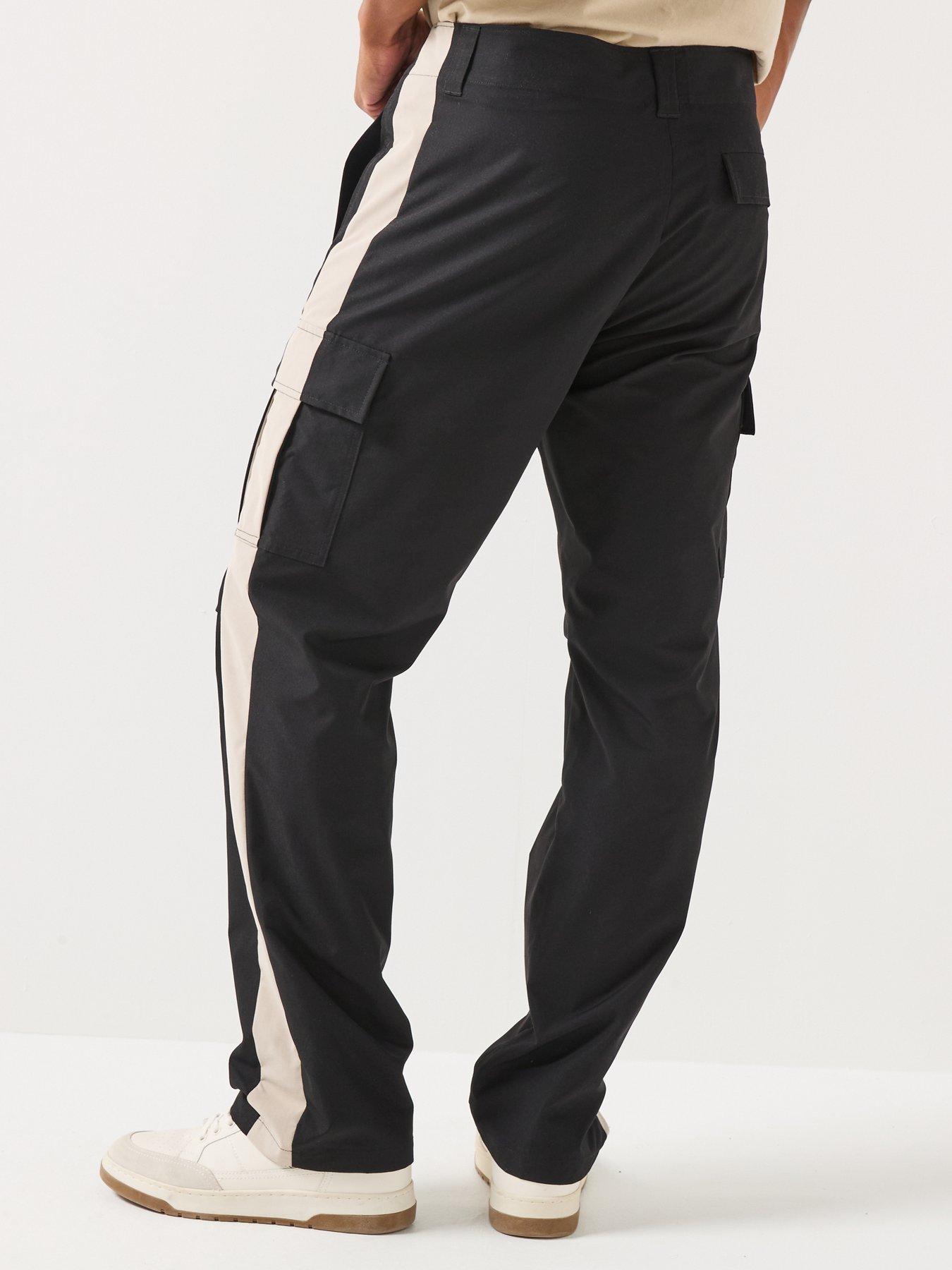 Image 2 of 6 of Versace Jeans Couture Contrast Side Panel Trousers - Black