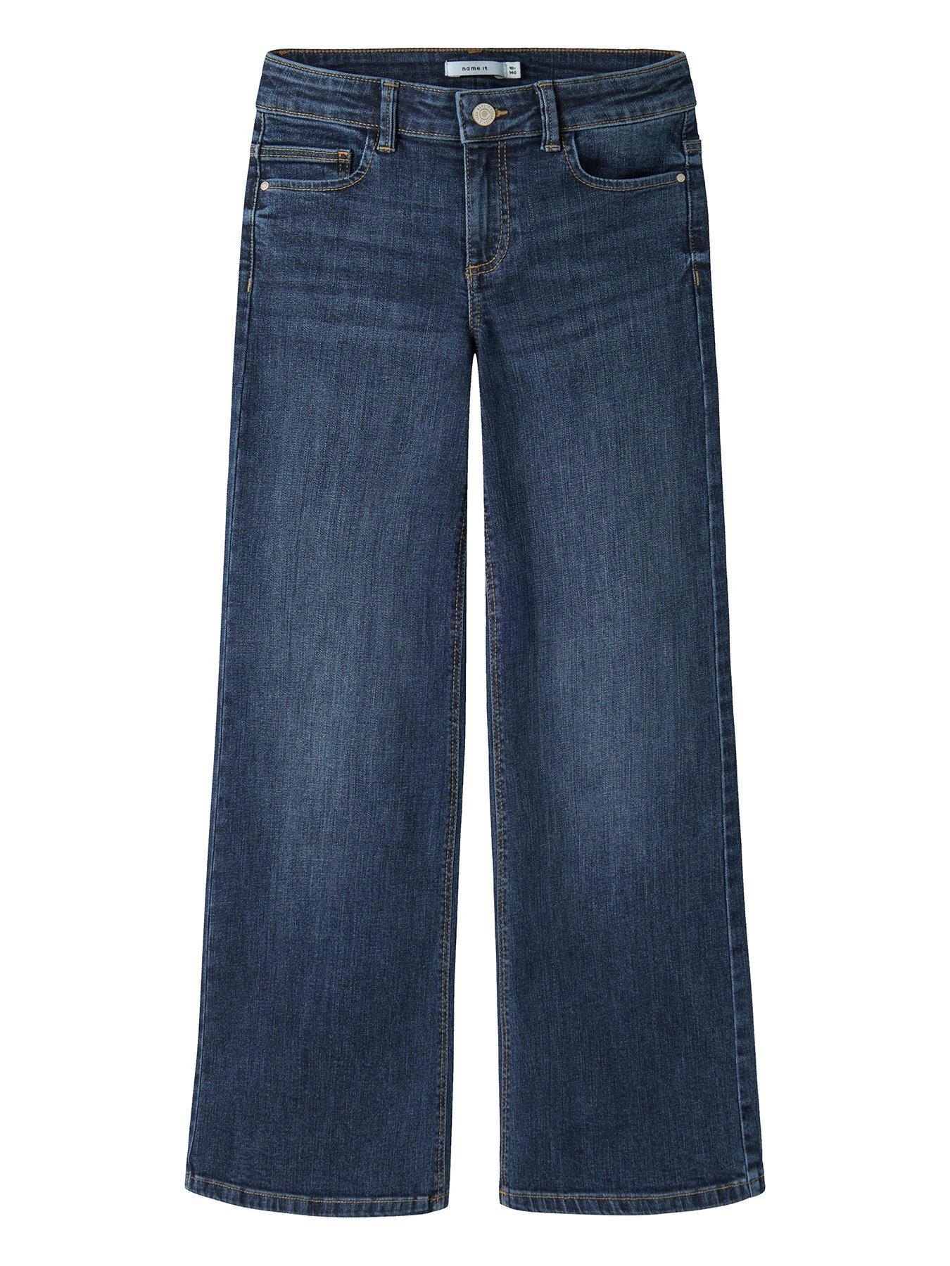 Name It Extra Wide Jeans - Dark Blue Denim