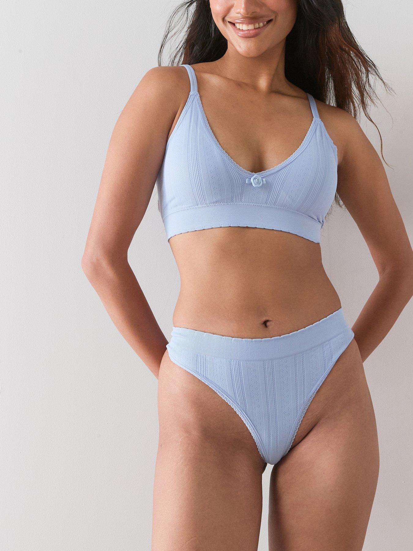 Image 5 of 7 of The Very Collection 2 Pack Pointelle Seamless Thongs - Multi