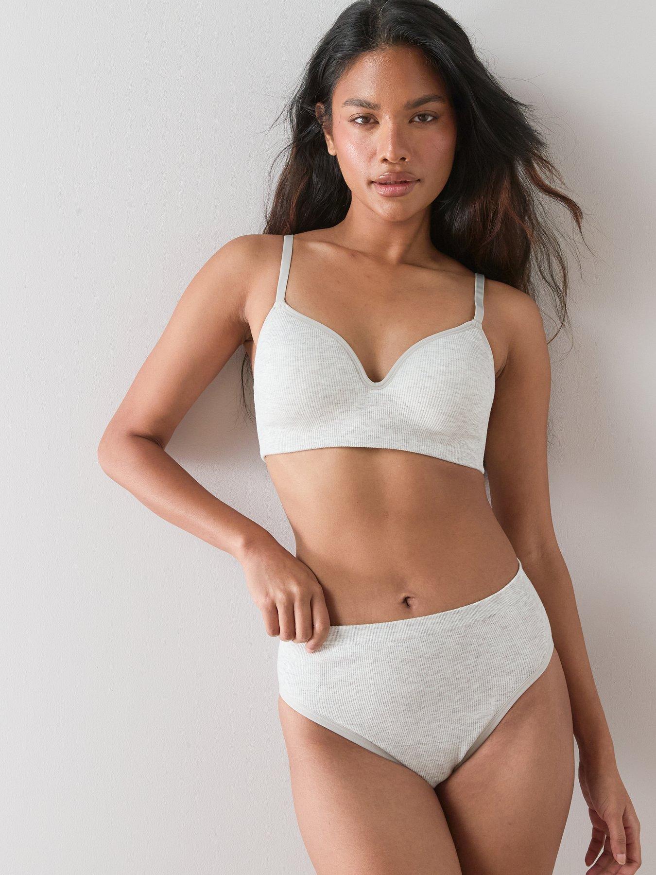 Image 2 of 6 of The Very Collection 2 Pack Seamless High Waist Briefs - Grey/Navy