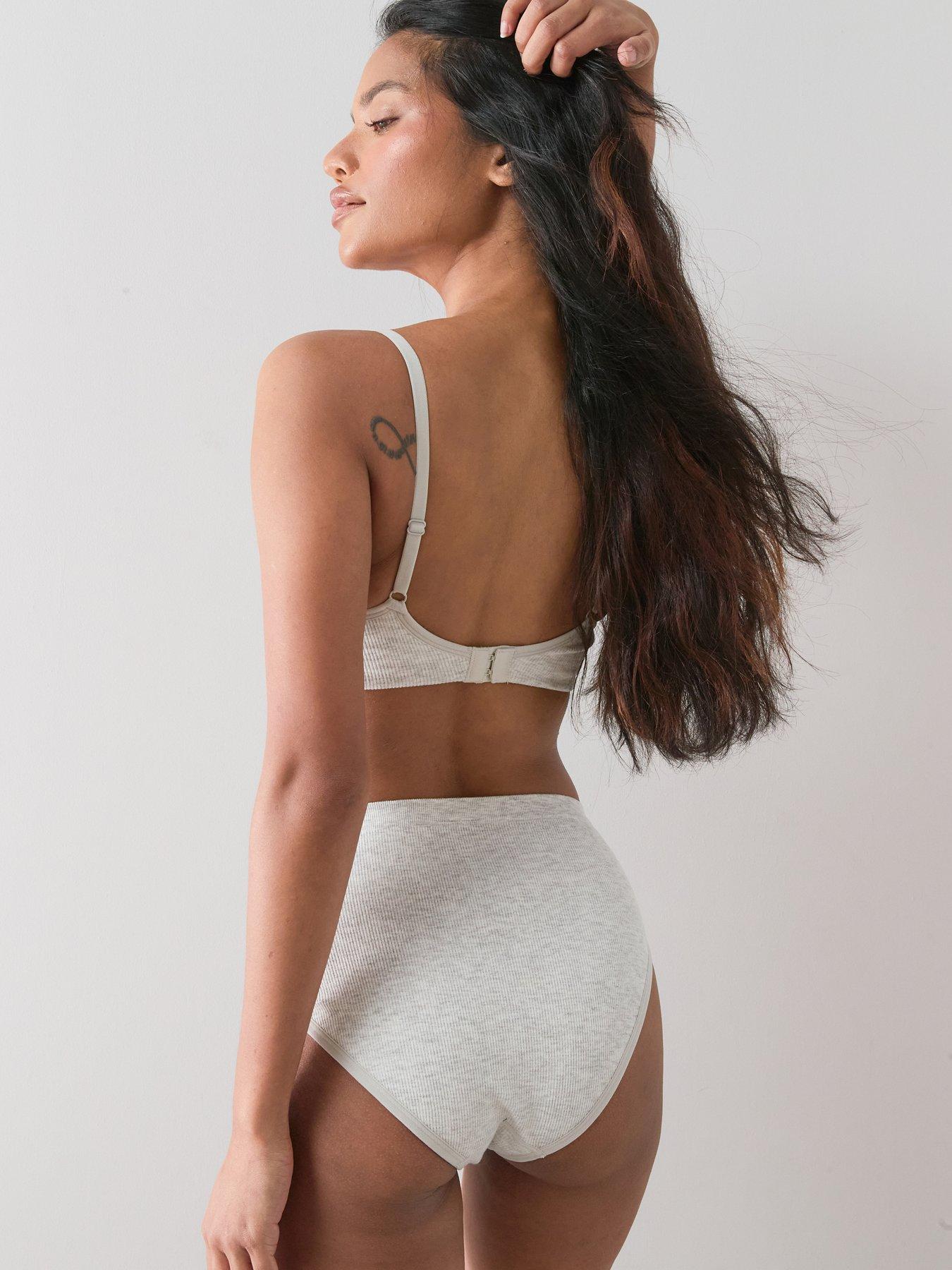 Image 3 of 6 of The Very Collection 2 Pack Seamless High Waist Briefs - Grey/Navy