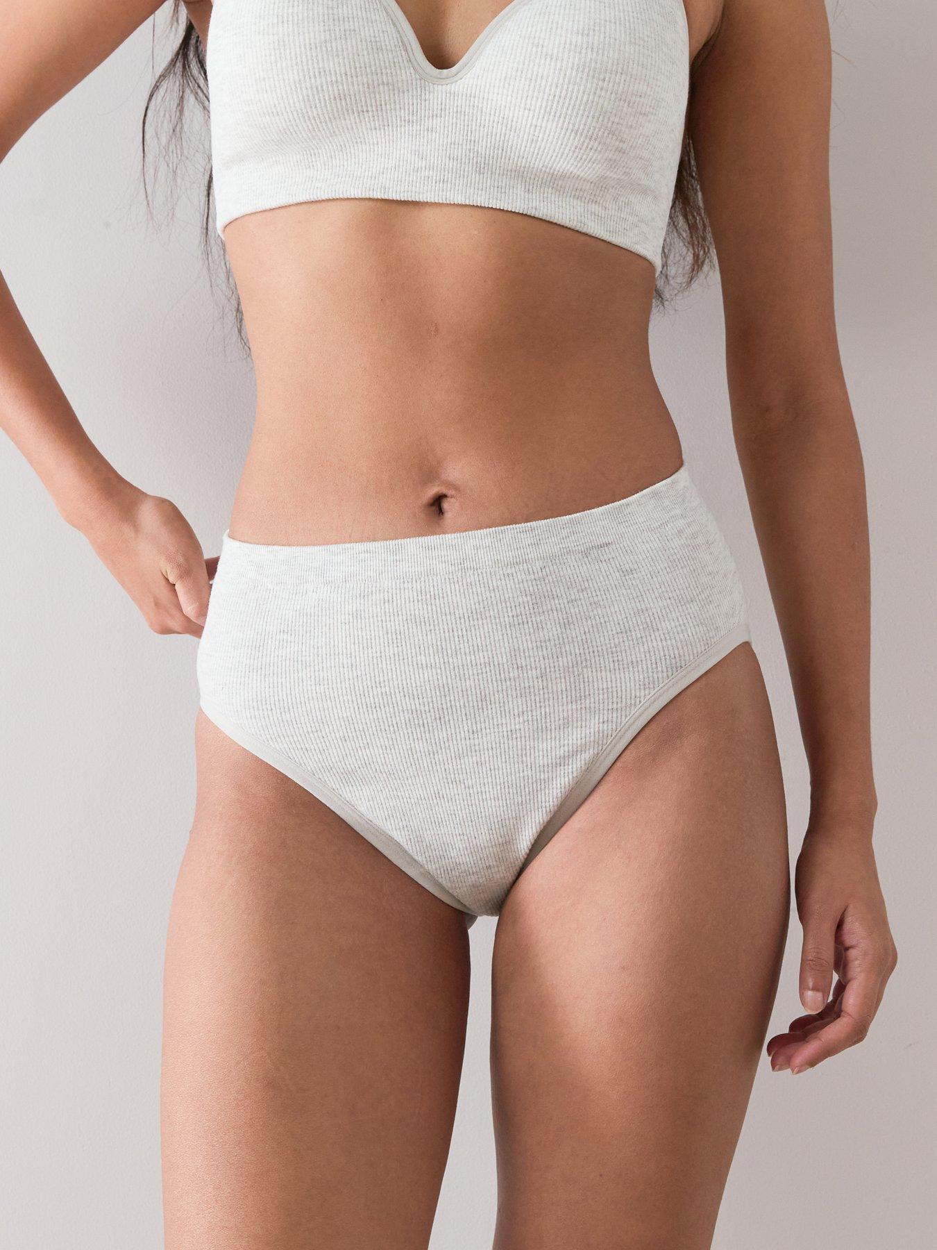 Image 5 of 6 of The Very Collection 2 Pack Seamless High Waist Briefs - Grey/Navy