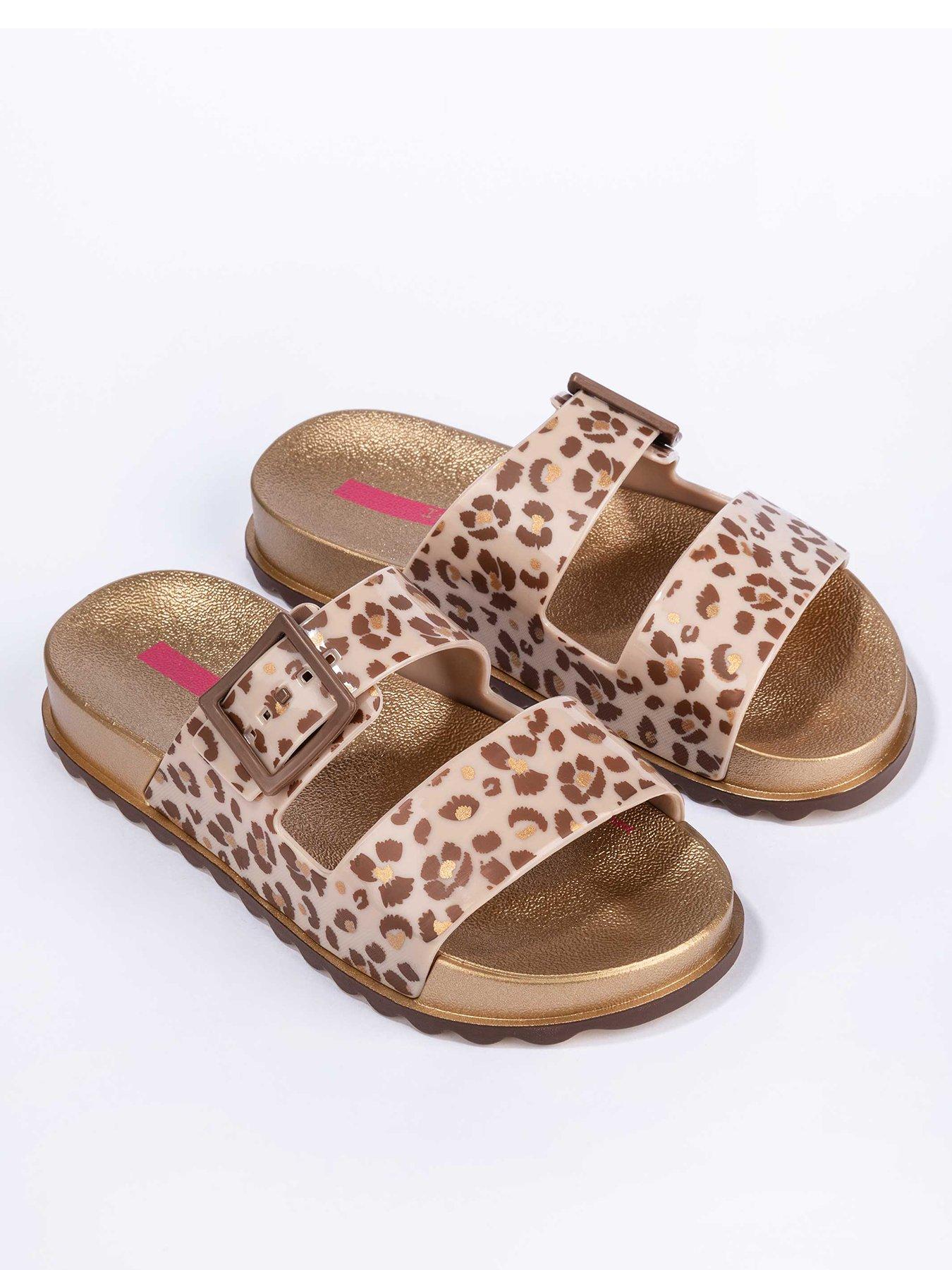 Ipanema Classy Kids Animal Print Sliders - Brown