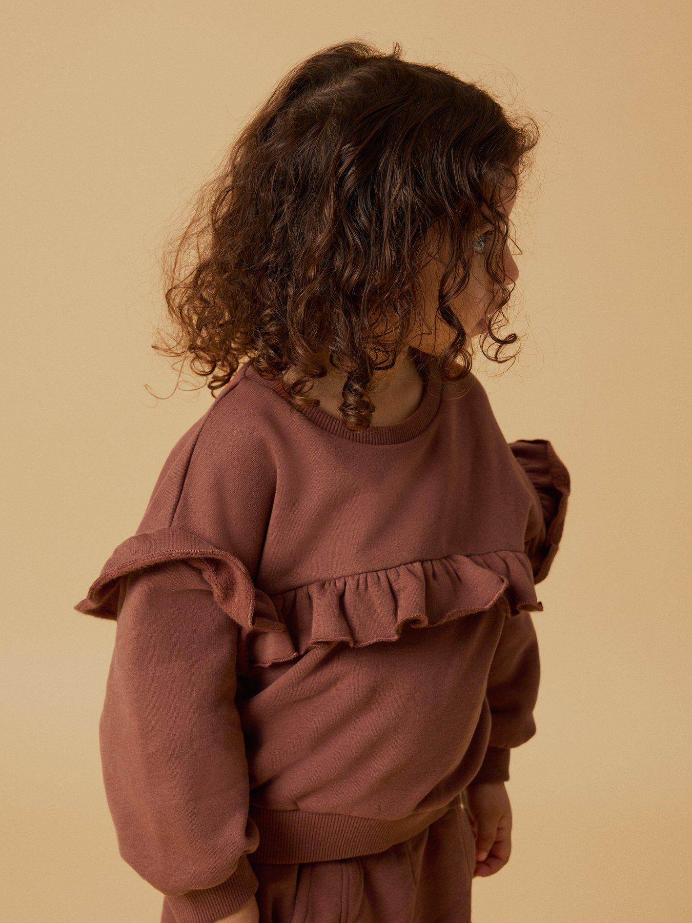 Lil Atelier Mini Girls Frill Sweat - Red