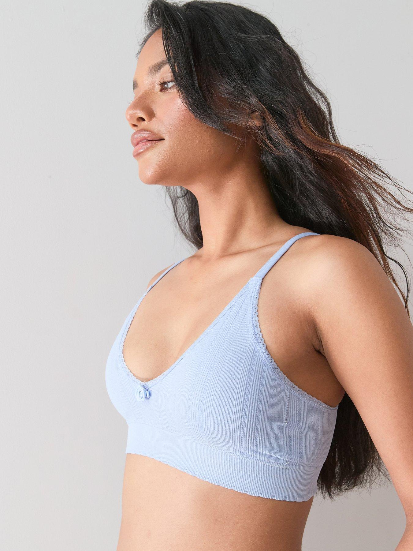 Image 5 of 7 of The Very Collection 2 Pack Pointelle Seamless Bralette - Multi