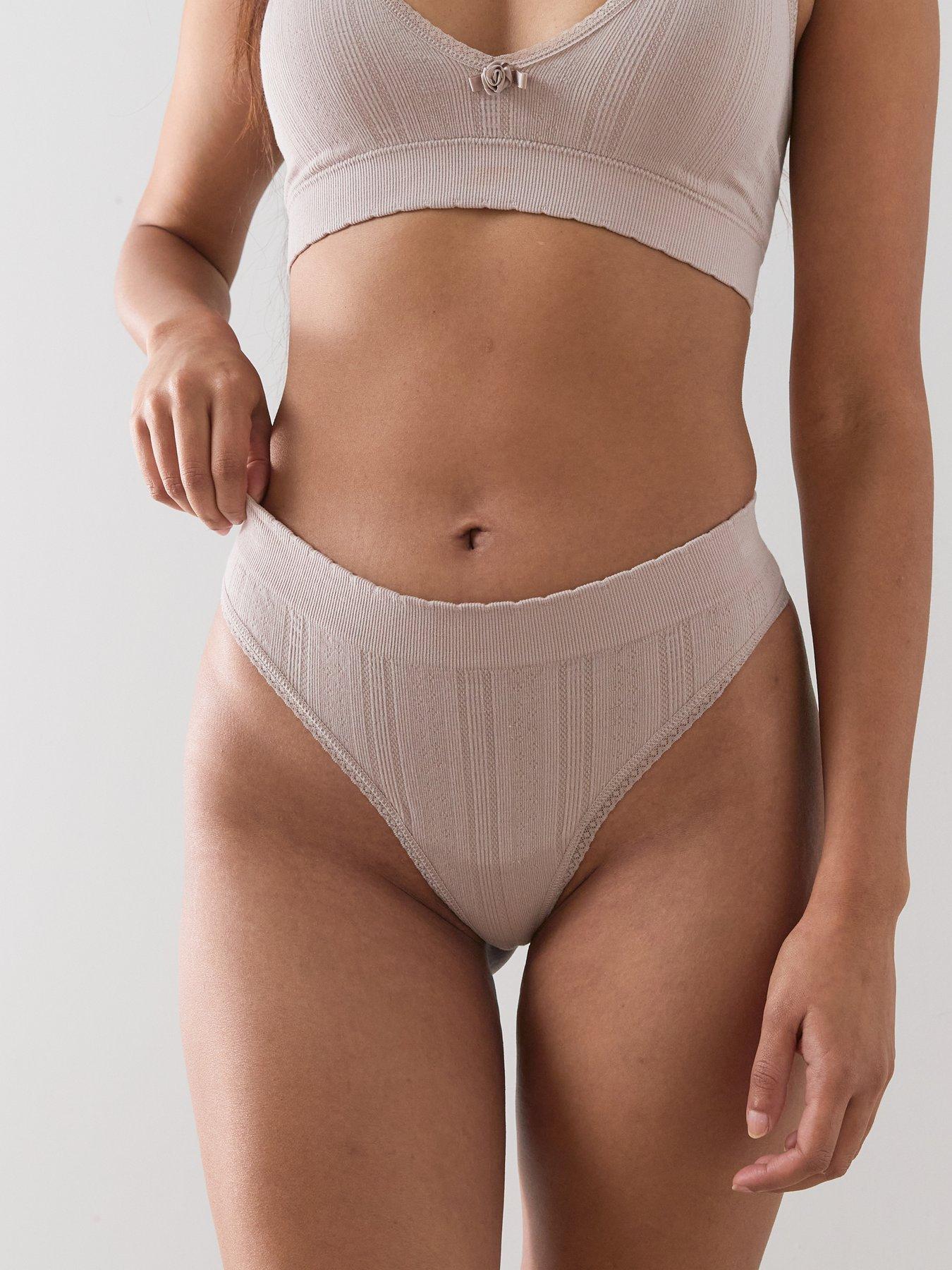 Image 5 of 7 of The Very Collection 2 Pack Pointelle Seamless Thongs - Multi