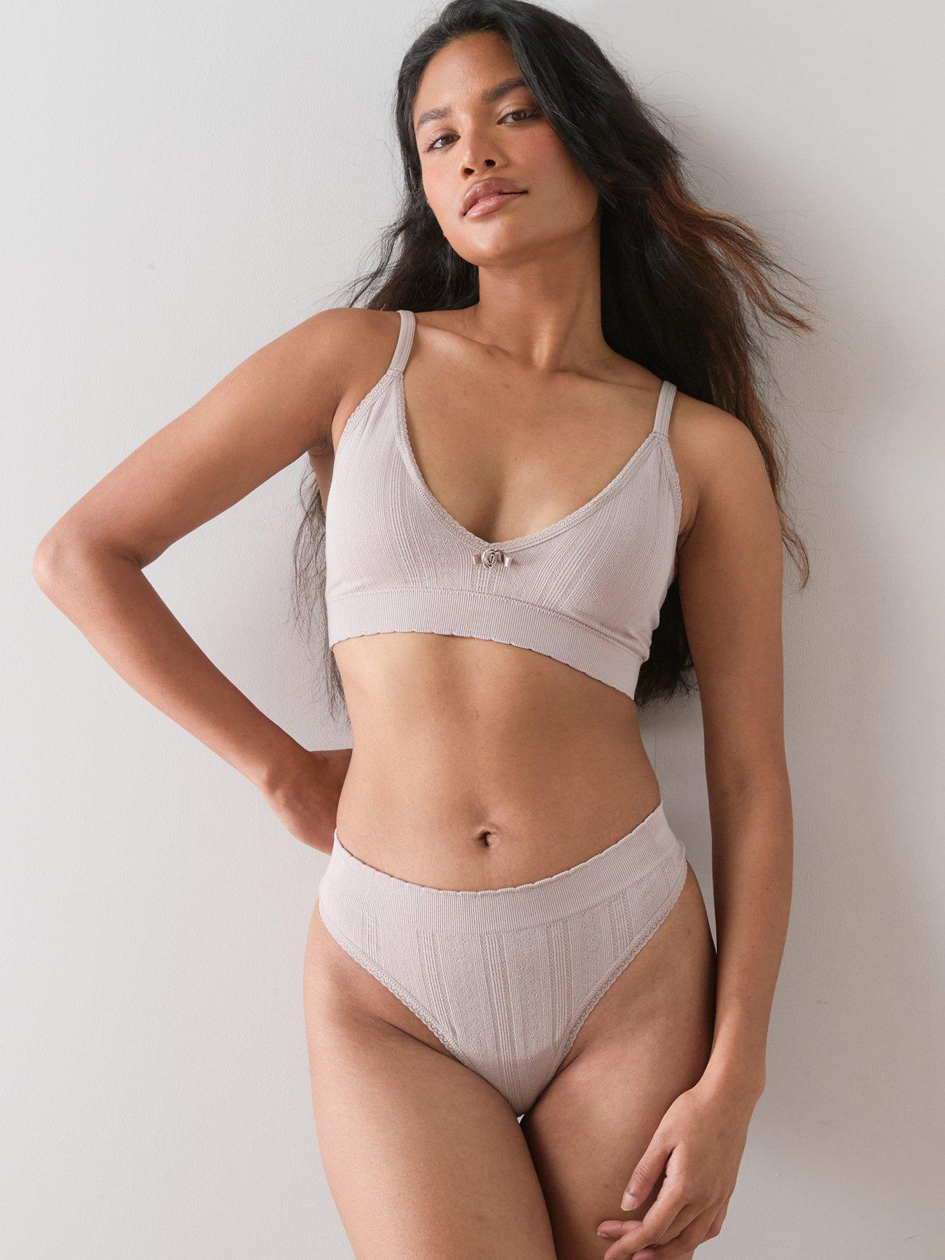 Image 6 of 7 of The Very Collection 2 Pack Pointelle Seamless Thongs - Multi
