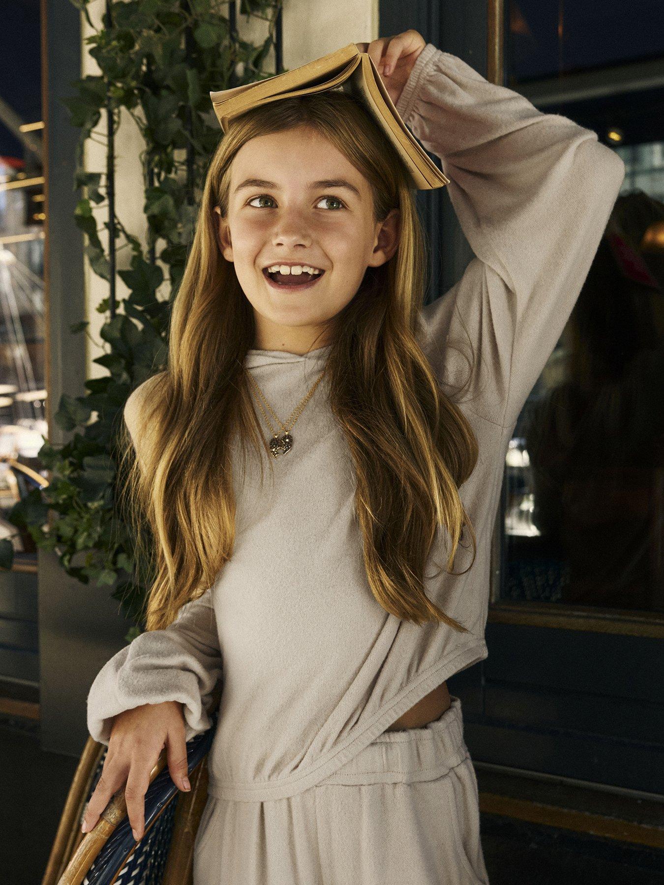 Name It Girls Soft Knit Lounge Co-ord Hoody - Beige