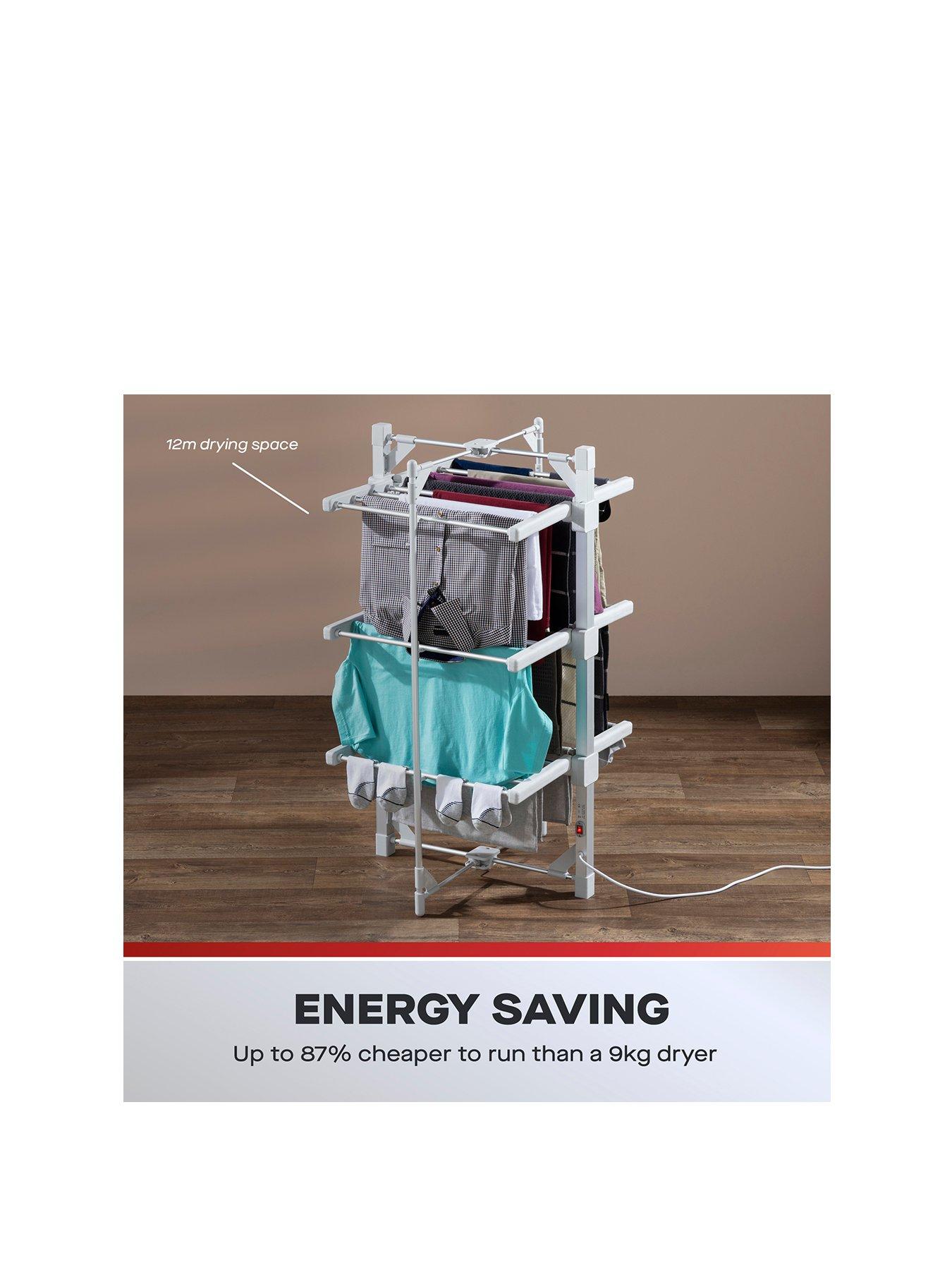  image of daewoo-small-3-tier-airer-with-cover