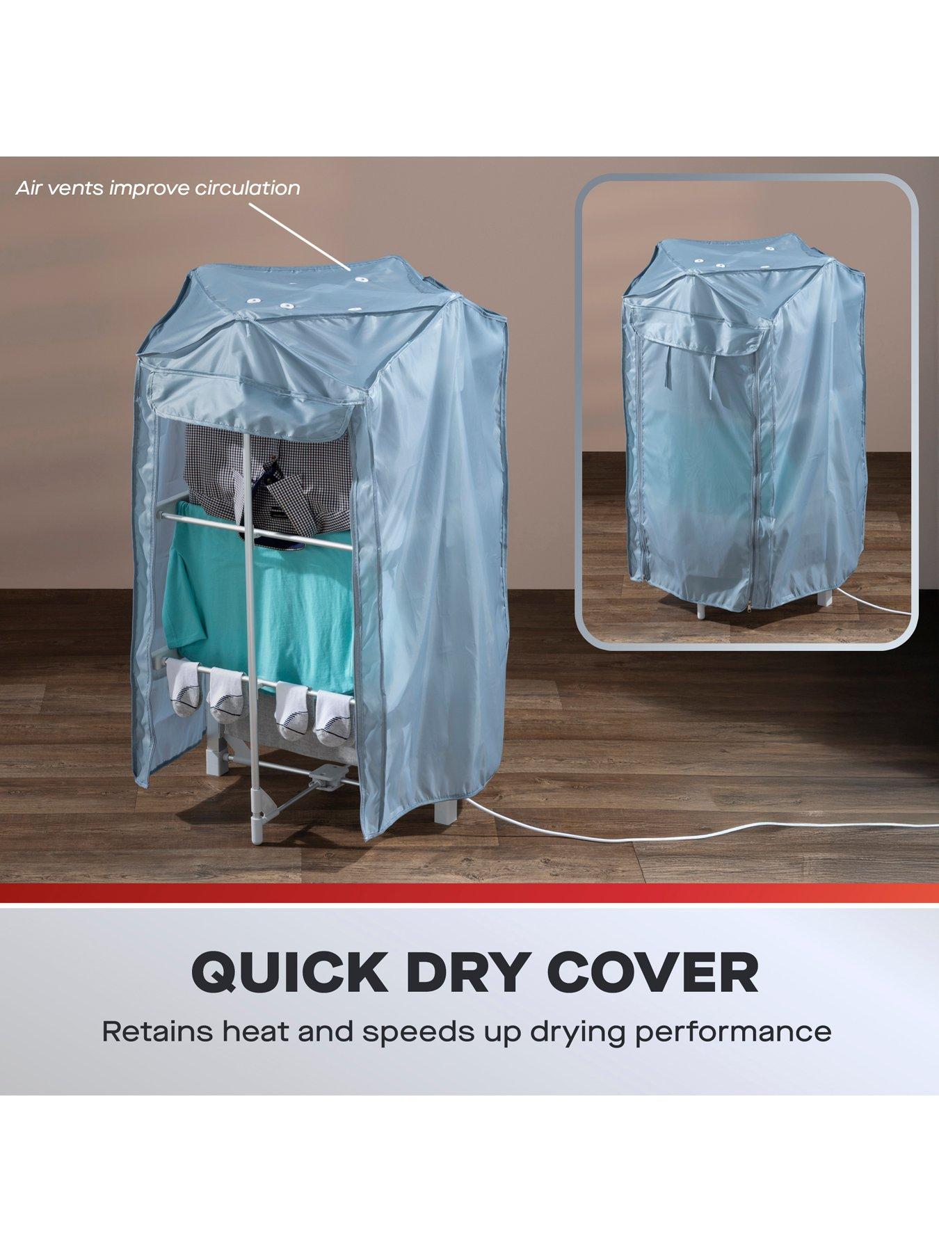  image of daewoo-small-3-tier-airer-with-cover