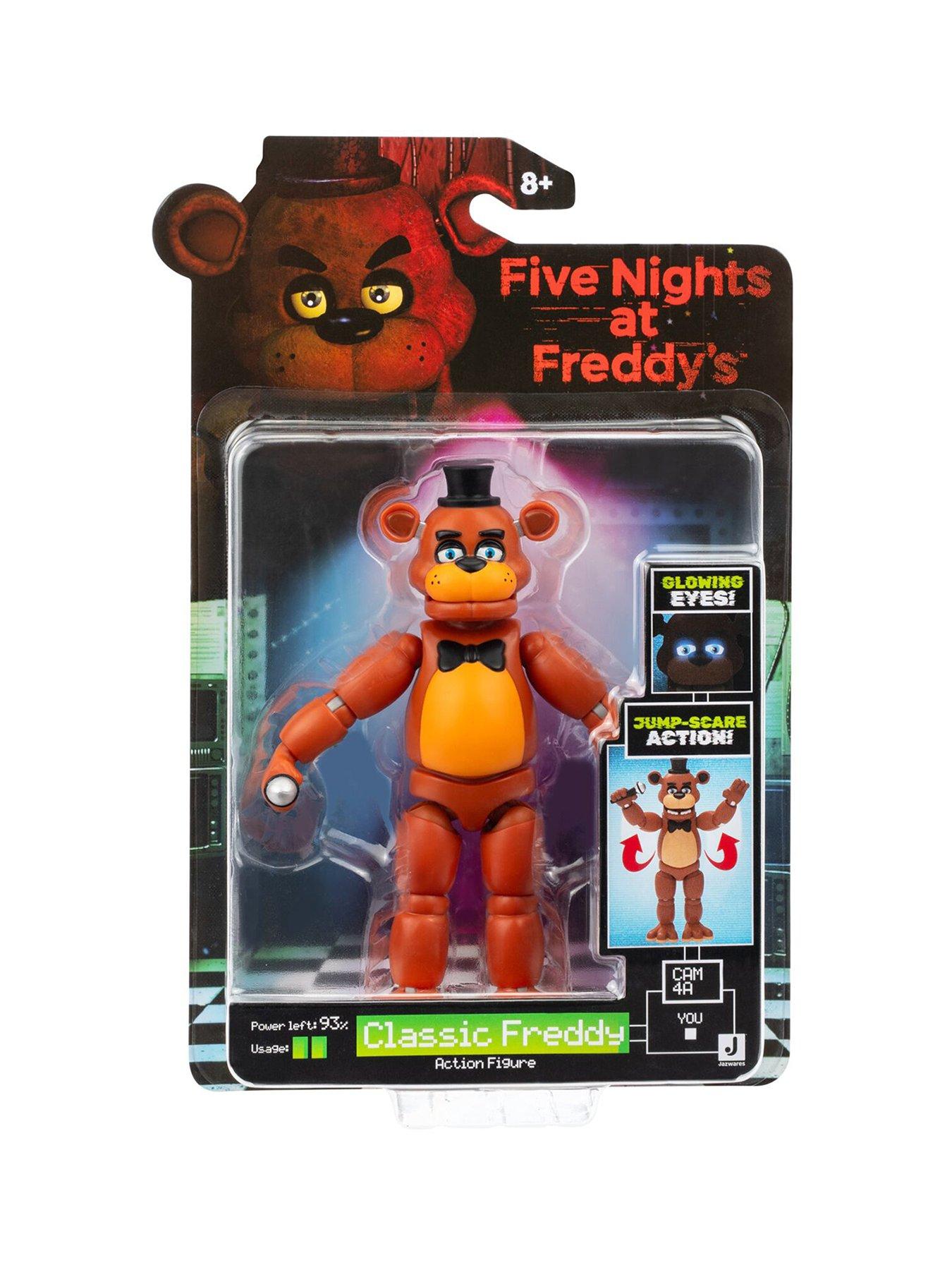 Five Nights at Freddy's Classic Freddy - 5-Inch Articulated Figure with Jumpscare Feature and Glow-In-The-Dark Eyes