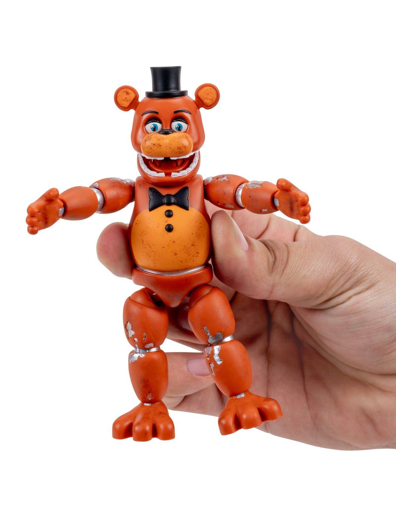 Image 3 of 7 of Five Nights at Freddy's Withered Freddy - 5-Inch Articulated Figure with Jumpscare Feature and Glow-In-The-Dark Eyes