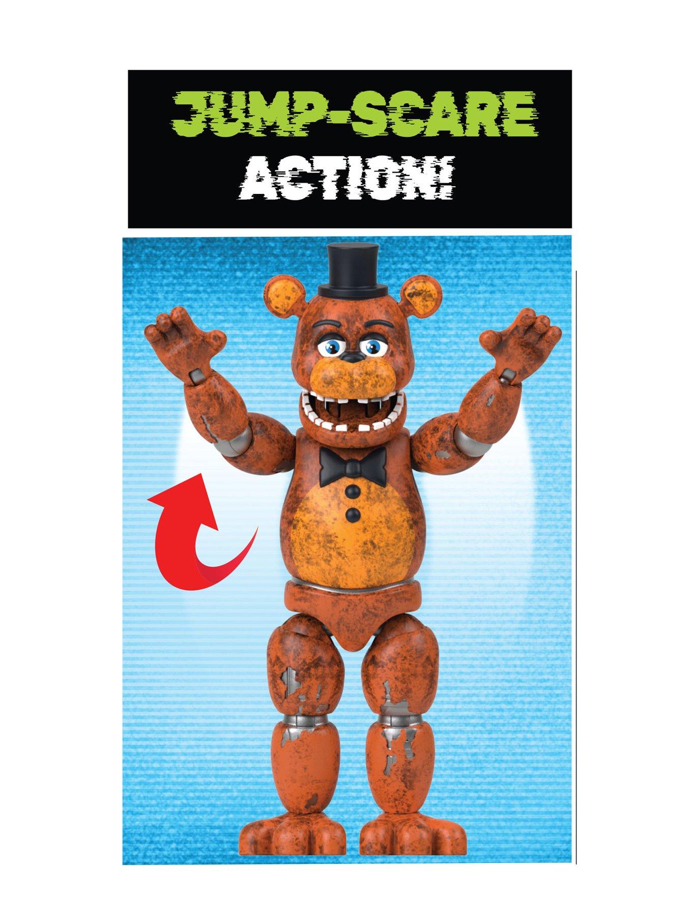 Image 4 of 7 of Five Nights at Freddy's Withered Freddy - 5-Inch Articulated Figure with Jumpscare Feature and Glow-In-The-Dark Eyes