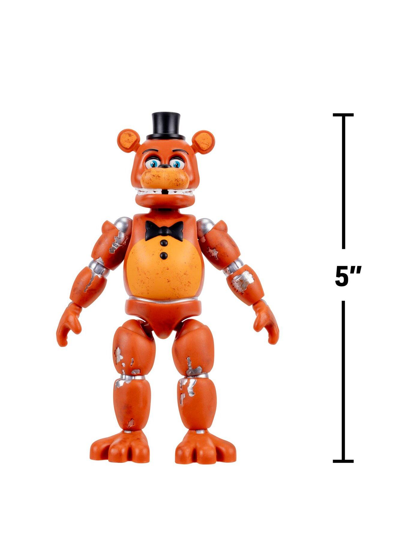 Image 7 of 7 of Five Nights at Freddy's Withered Freddy - 5-Inch Articulated Figure with Jumpscare Feature and Glow-In-The-Dark Eyes