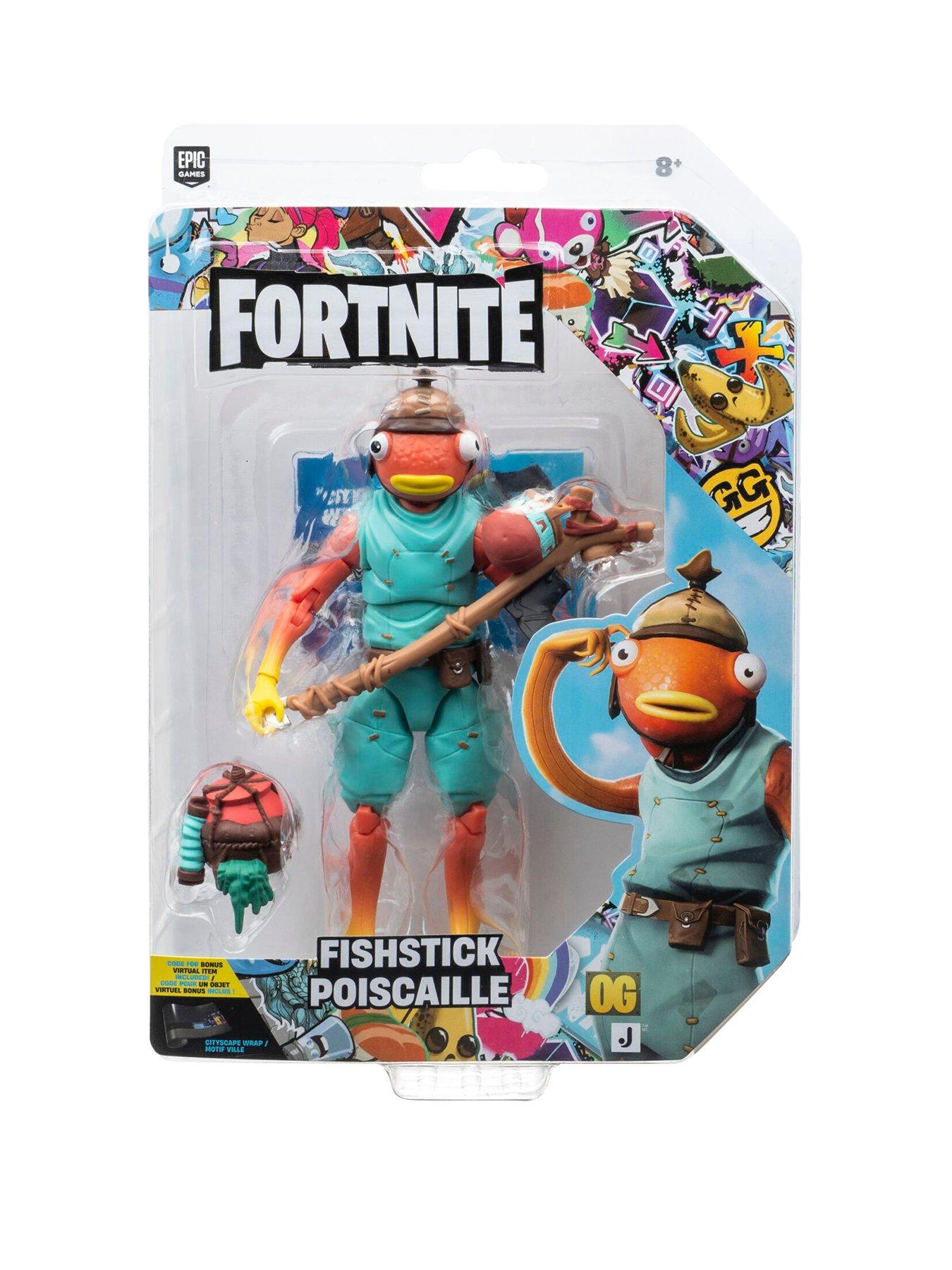 Fortnite Legendary Fishstick - 6-inch Articulated Figure with Harvesting Tool, Back Bling, and Code for Bonus Virtual Item
