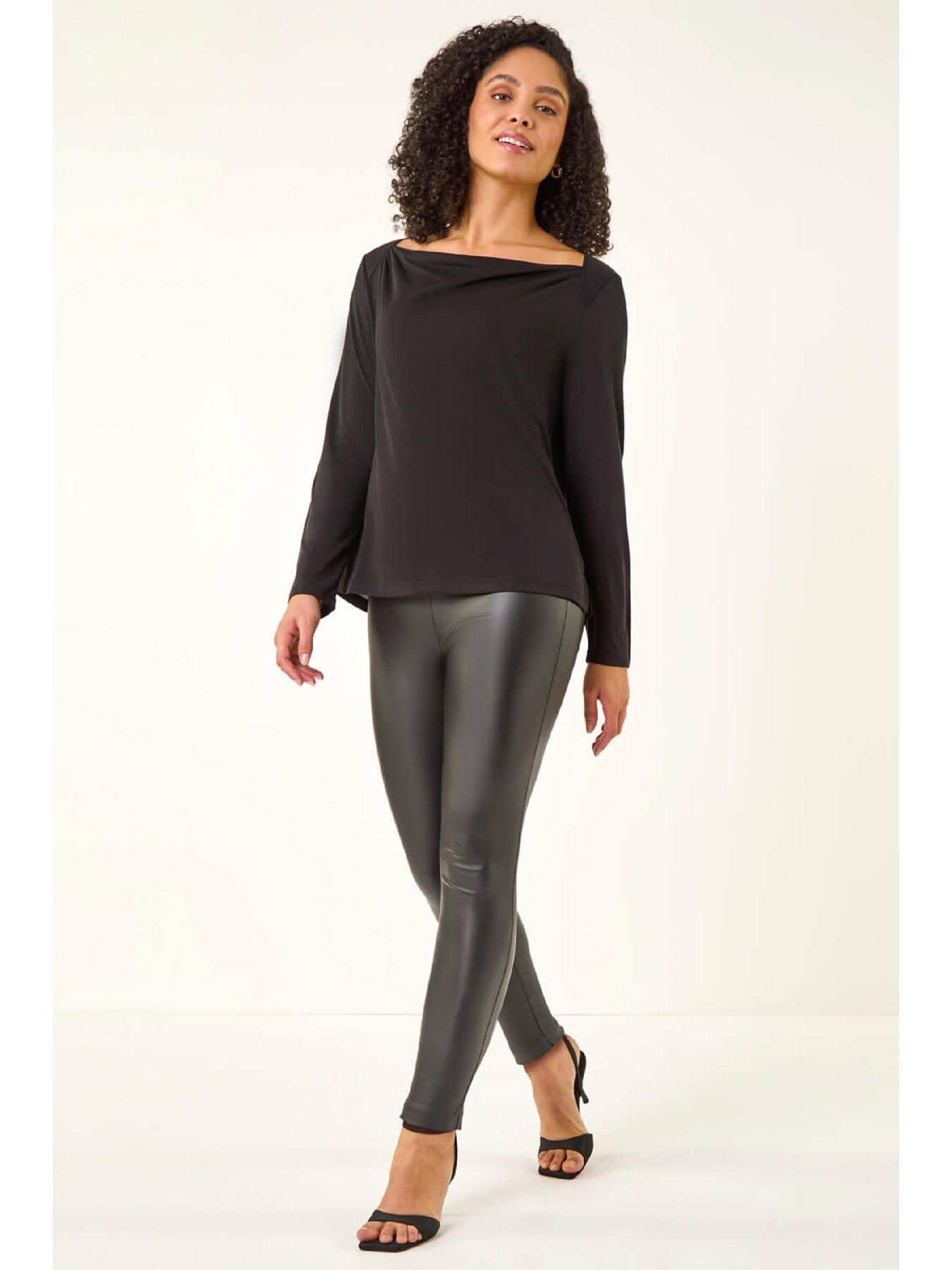 Roman Cowl Neck Premium Stretch Top