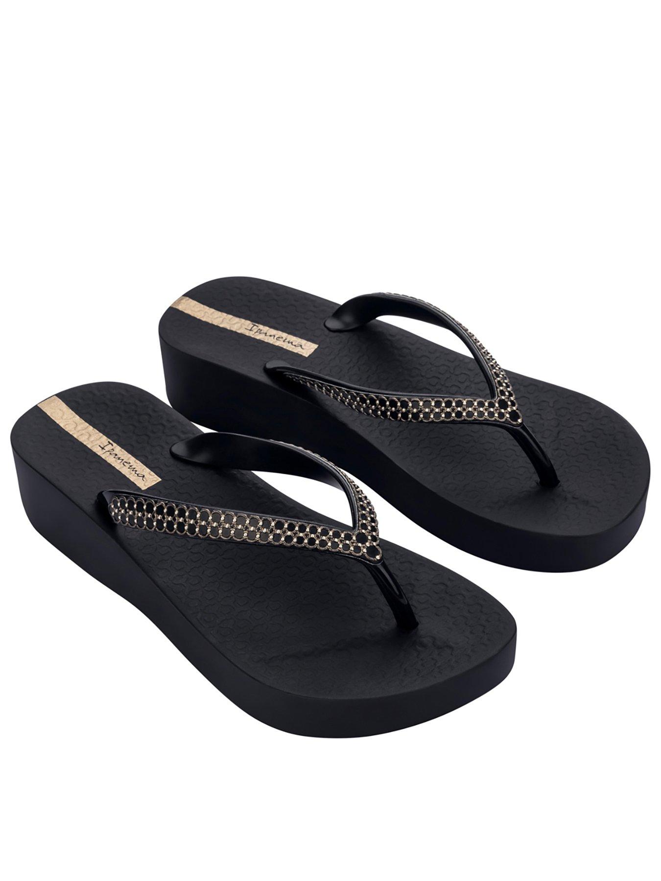 Ipanema Mesh Platform Sandal - Black