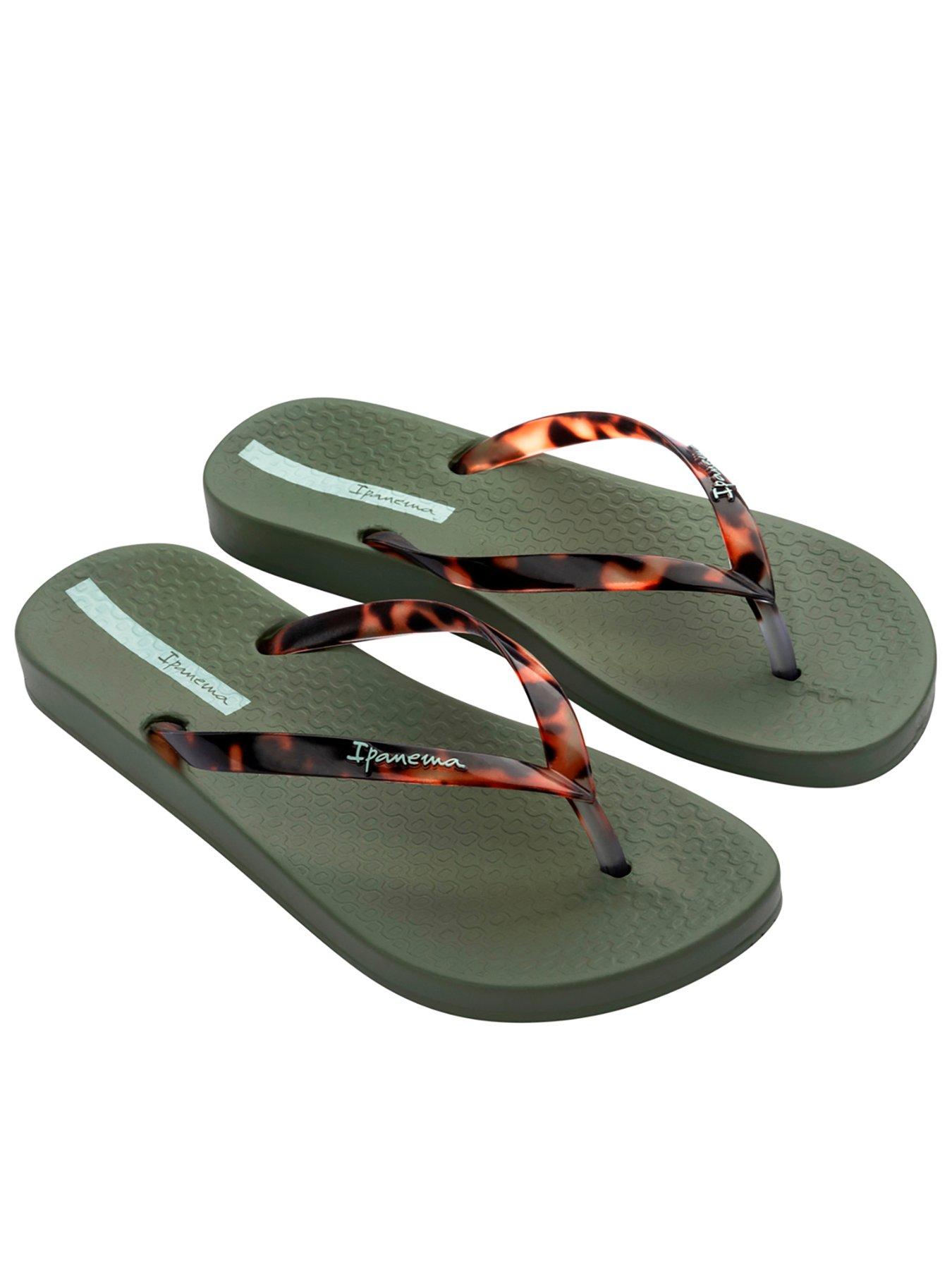  image of ipanema-anat-connect-tortoise-shell-flip-flop-green