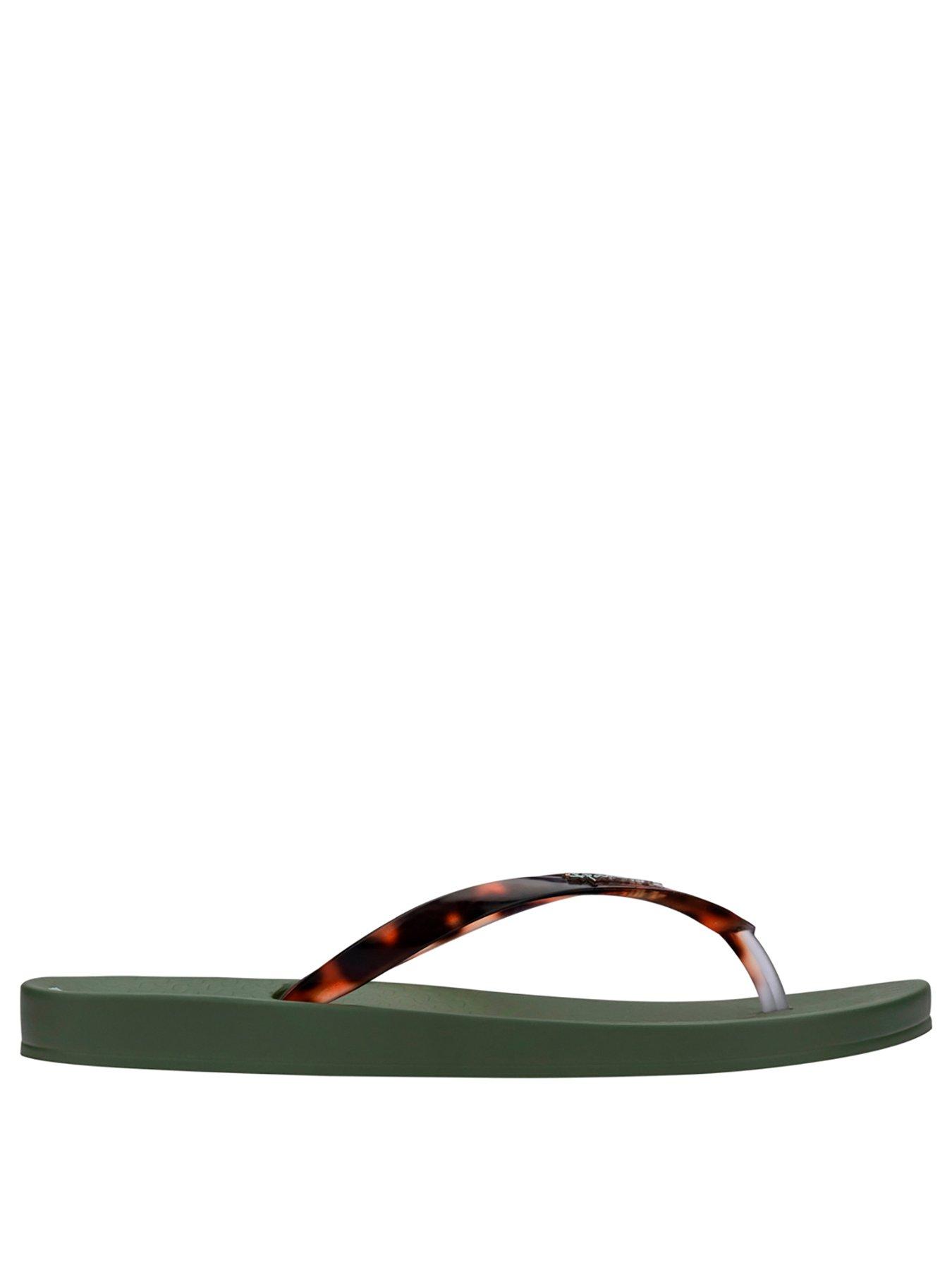 stillFront image of ipanema-anat-connect-tortoise-shell-flip-flop-green