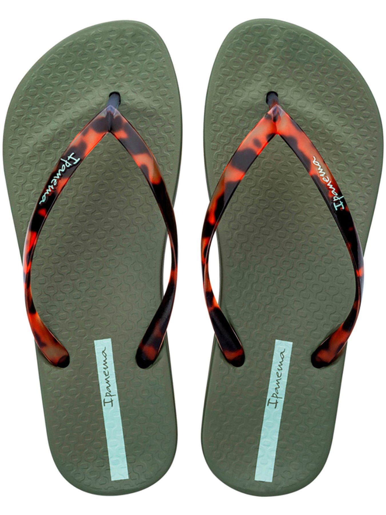  image of ipanema-anat-connect-tortoise-shell-flip-flop-green