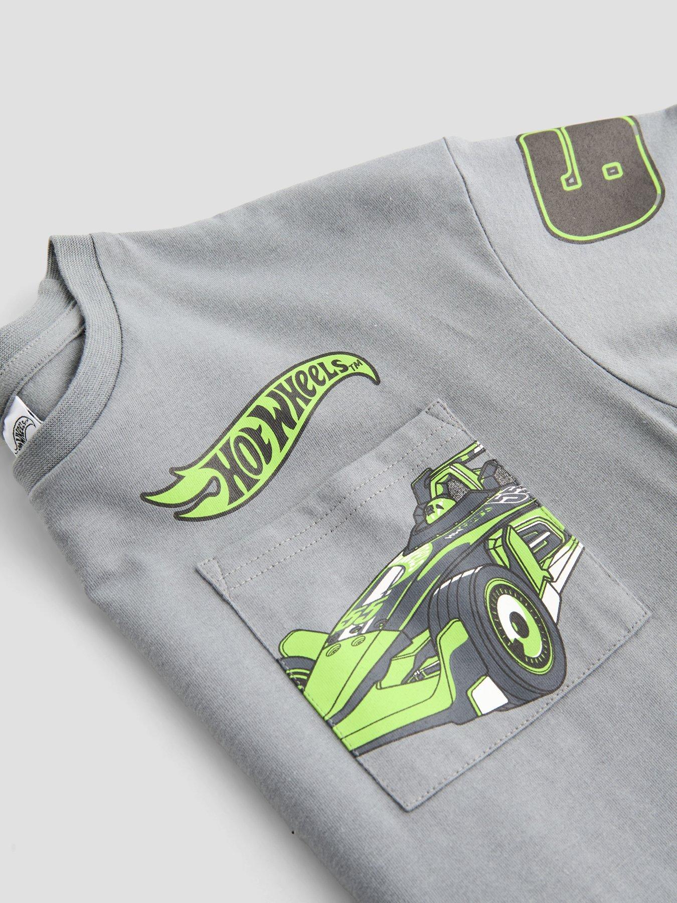 Image 3 of 5 of The Very Collection Hot Wheels Back Print Short Sleeve Pyjama Set
