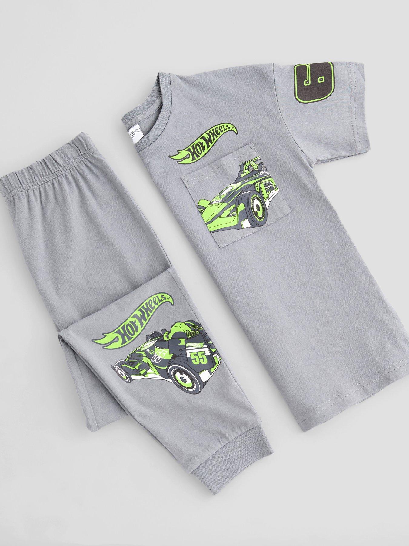 Image 5 of 5 of The Very Collection Hot Wheels Back Print Short Sleeve Pyjama Set