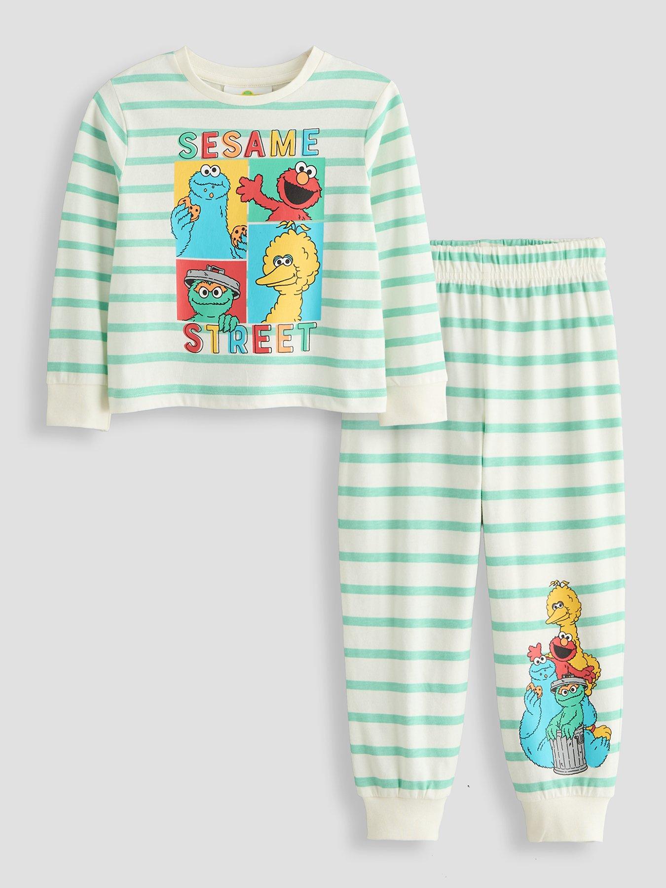 The Very Collection Sesame Street Stripe Pyjama Set - Green